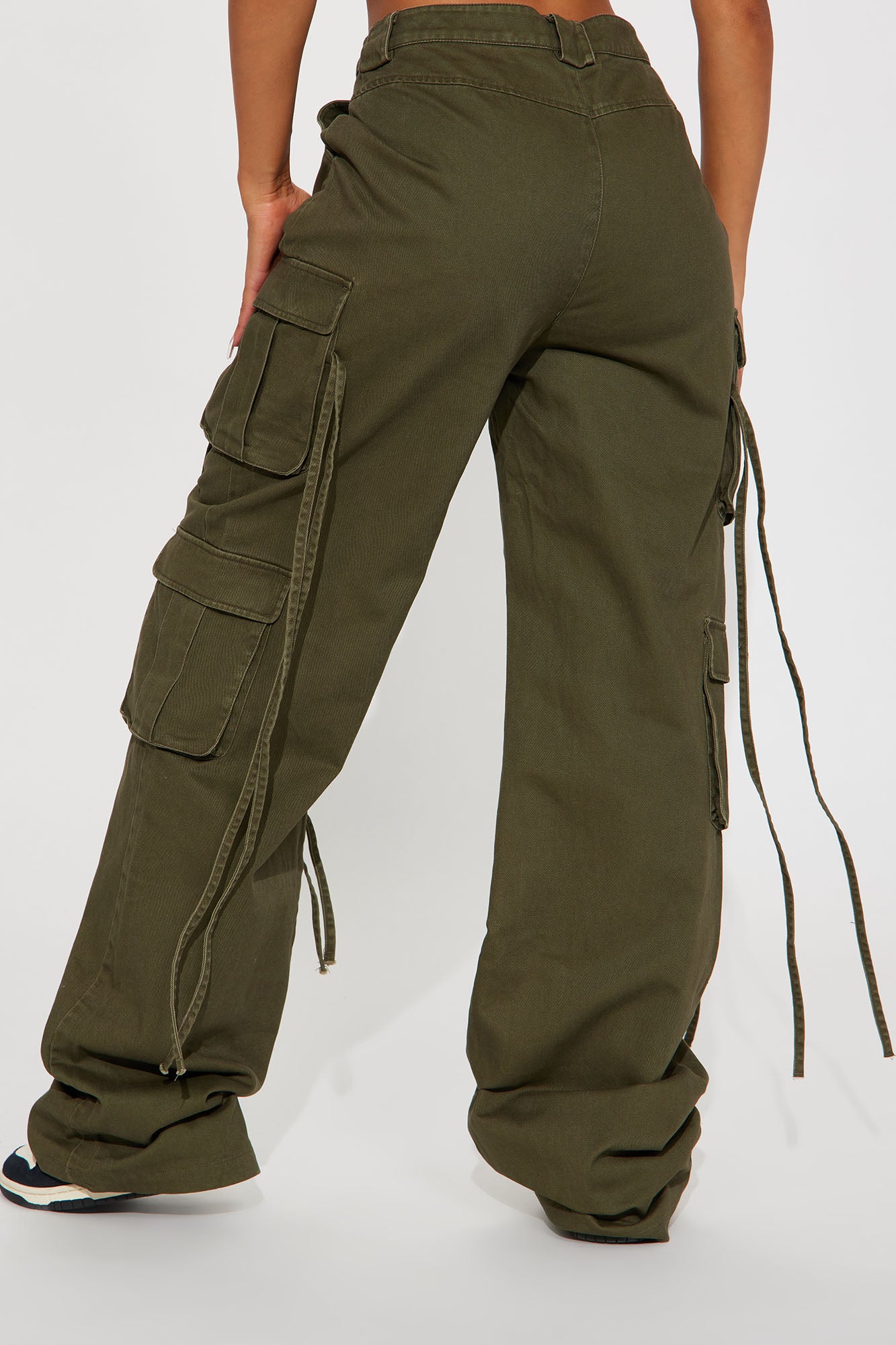 Tall Golden Hour Wide Leg Cargo Pant - Olive - Image 3