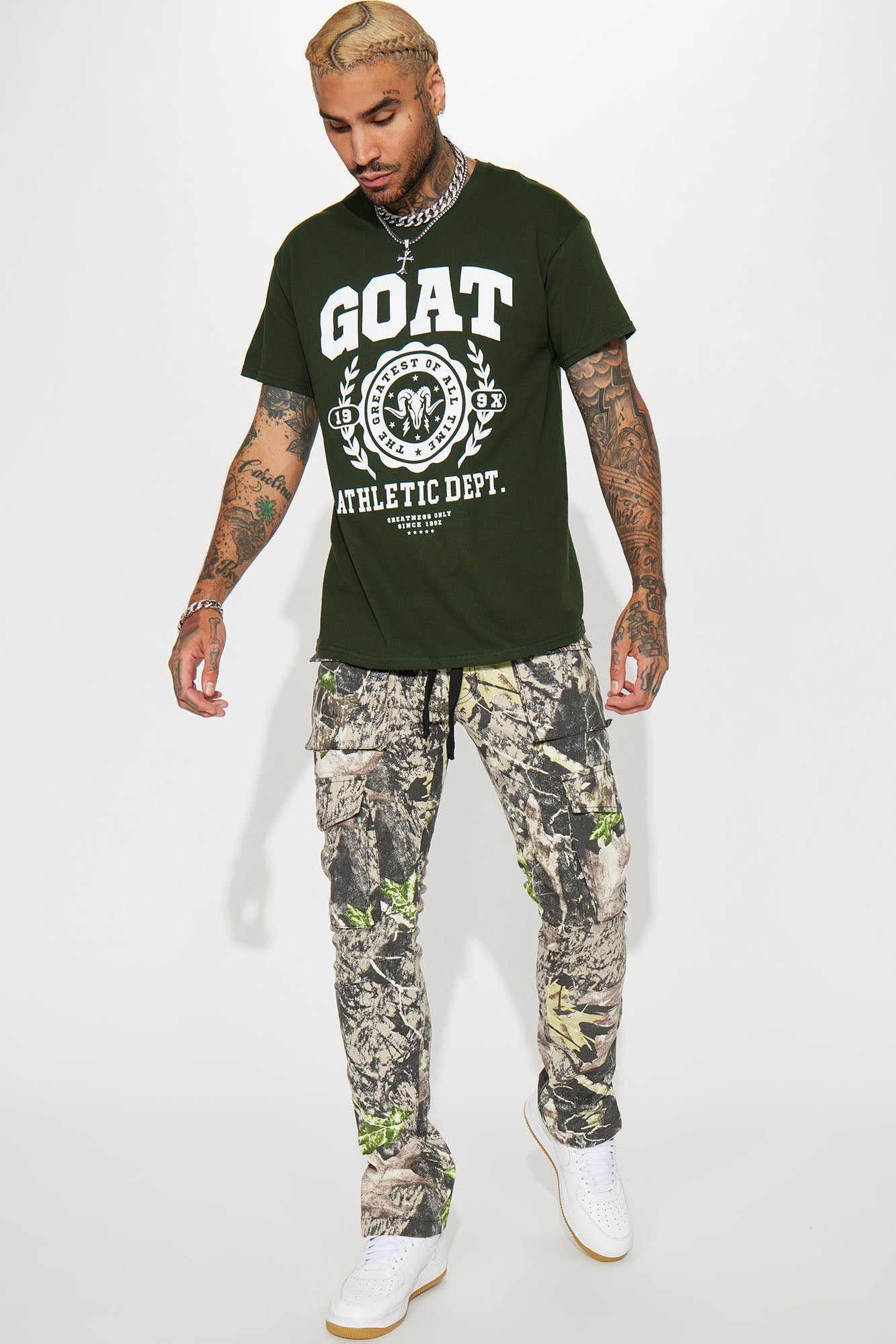 Worker Slim Cargo Pants - Green/combo - Image 16