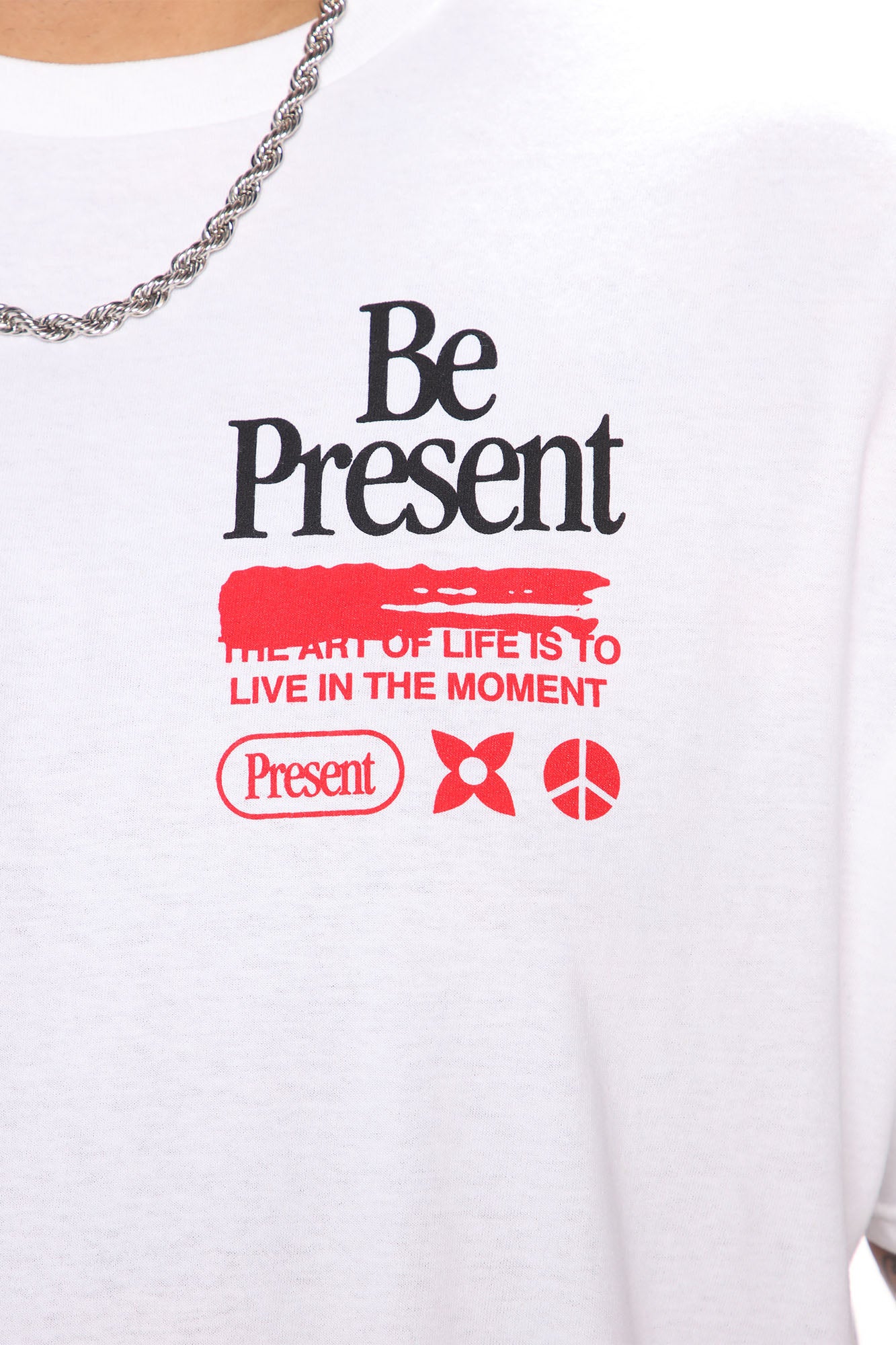 Be Present Short Sleeve Tee - White - Image 8