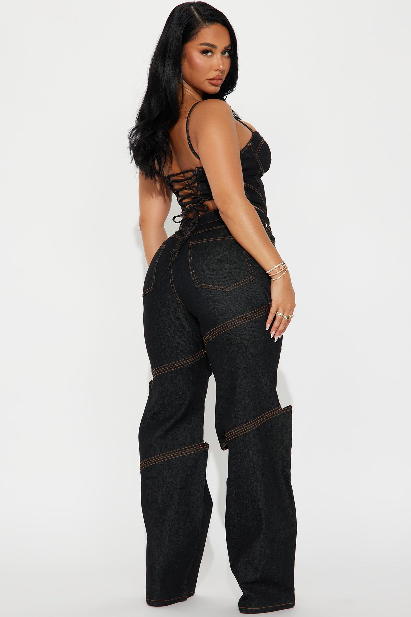 Jenny Denim Pant Set - Dark Wash - Image 4