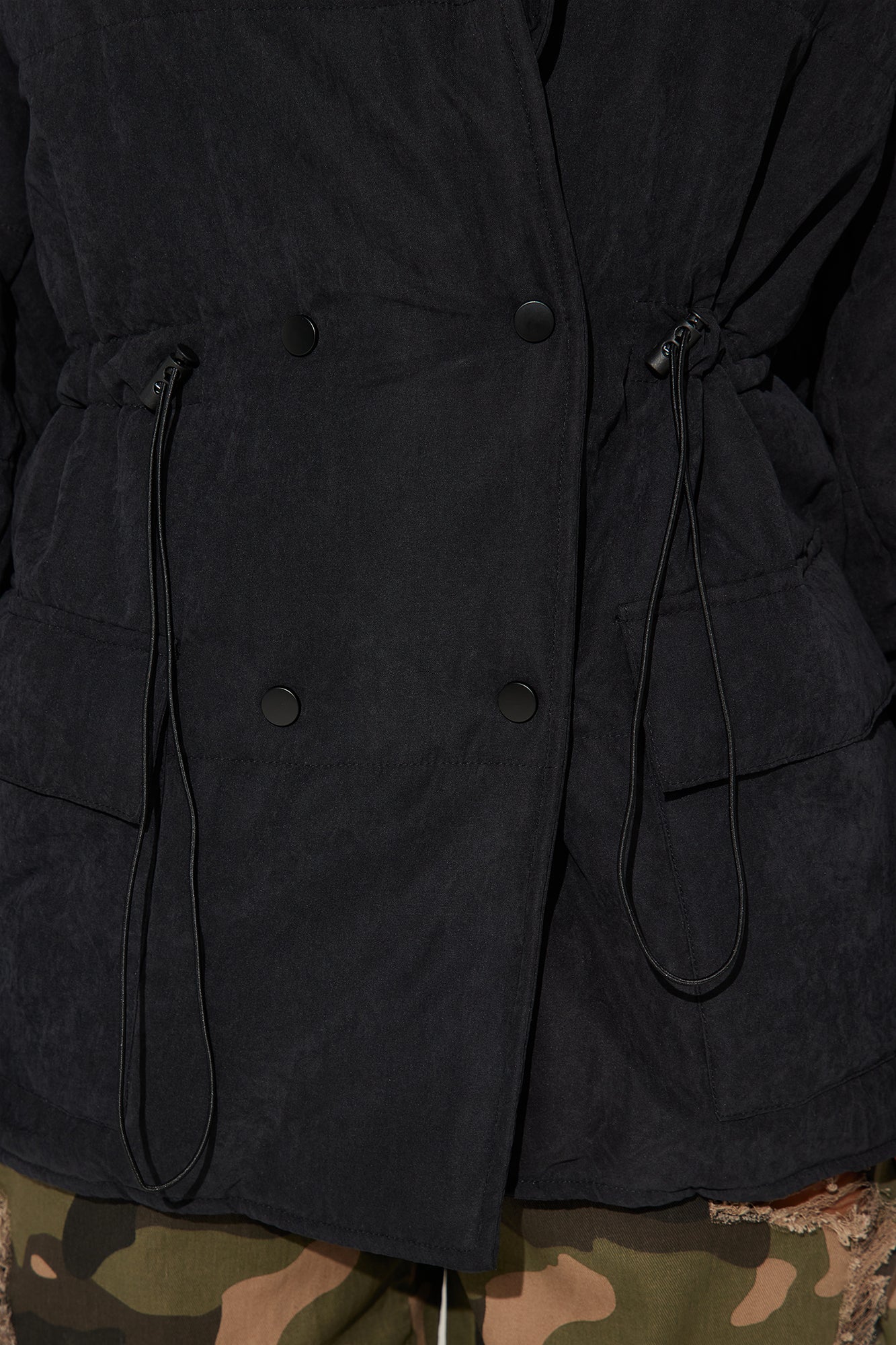 Show Love Puffer Jacket - Black - Image 3