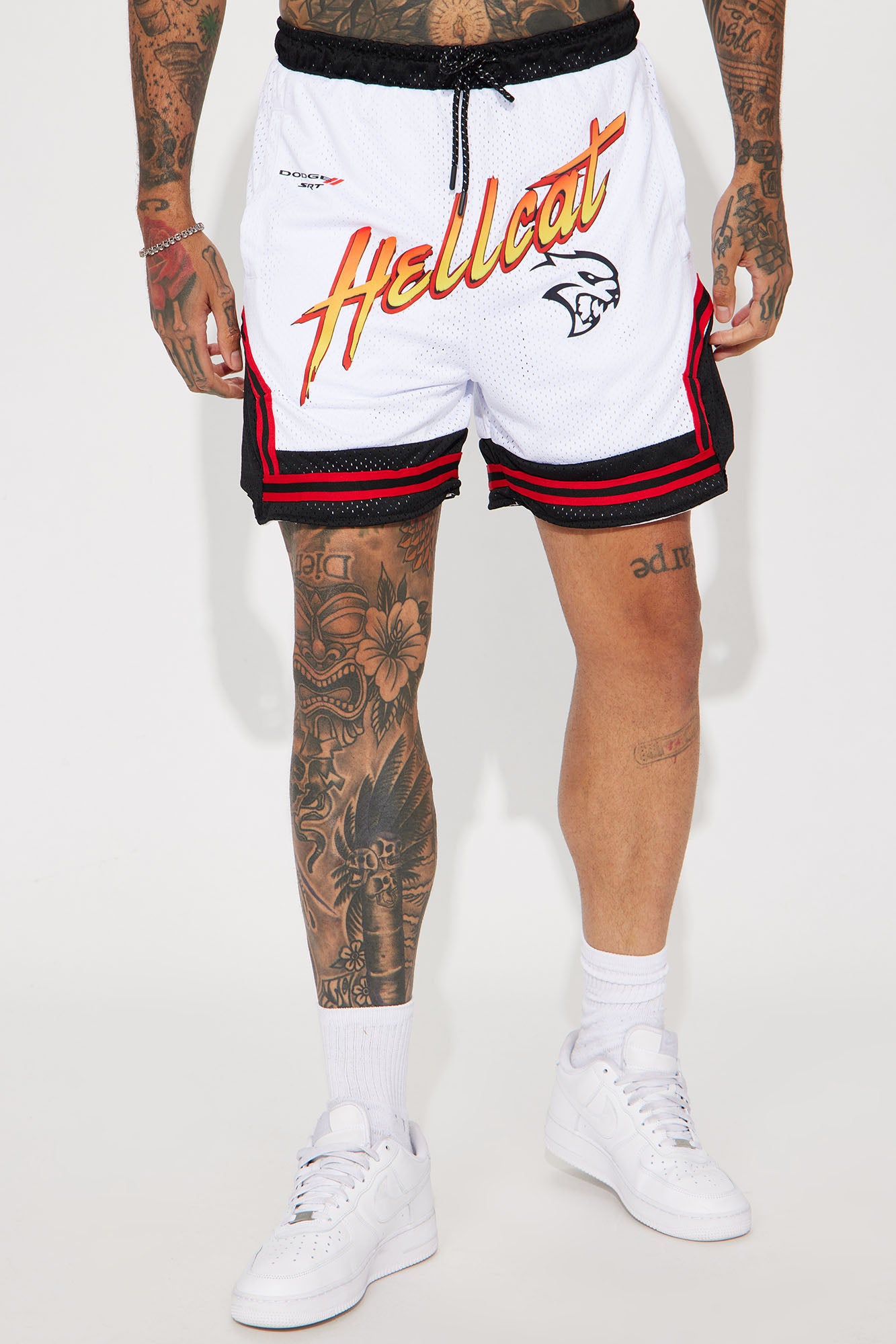 Dodge SRT Hellcat Basketball Short - White/combo - Image 5