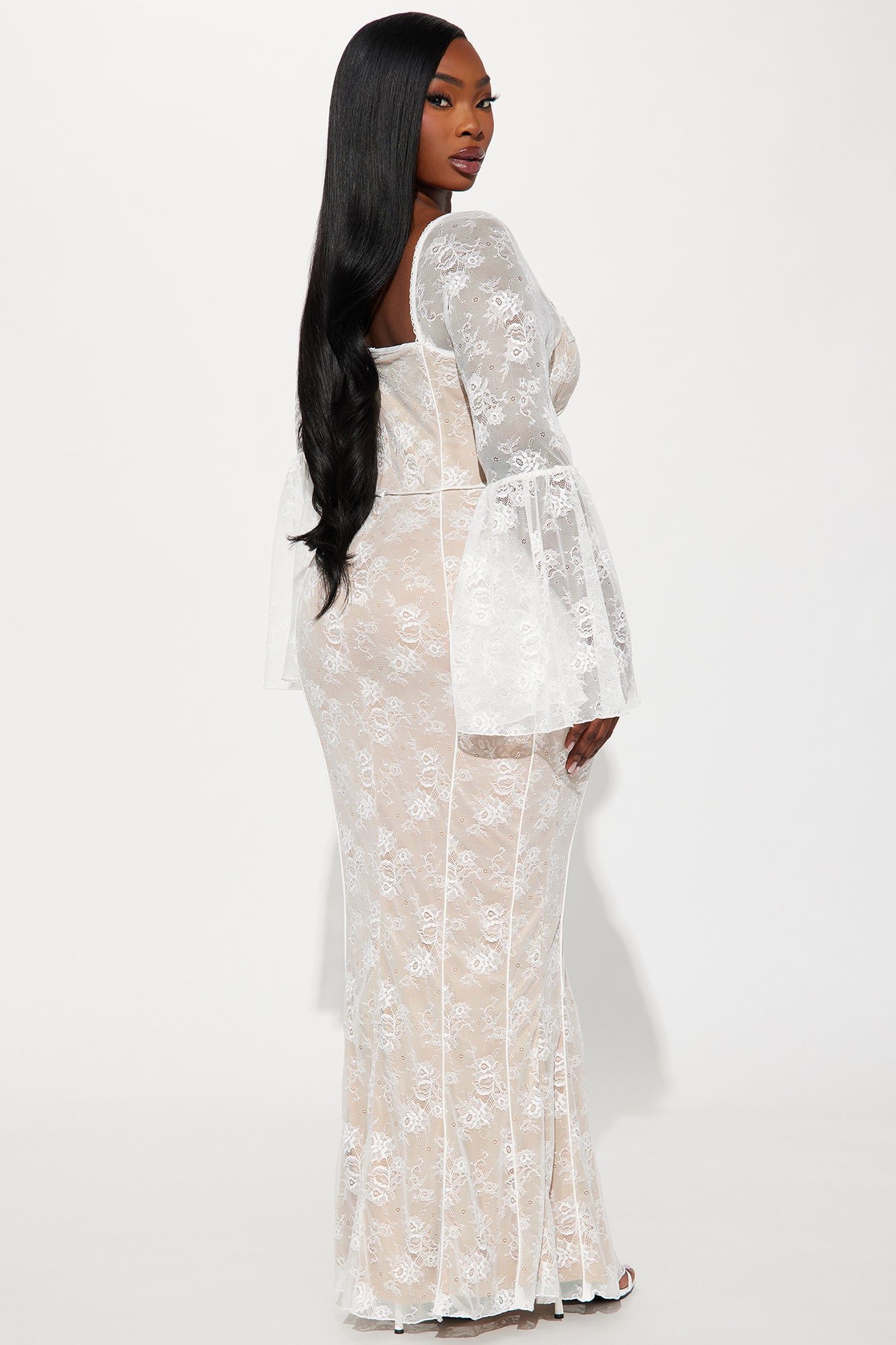 Fiona Lace Maxi Dress - White - Image 7
