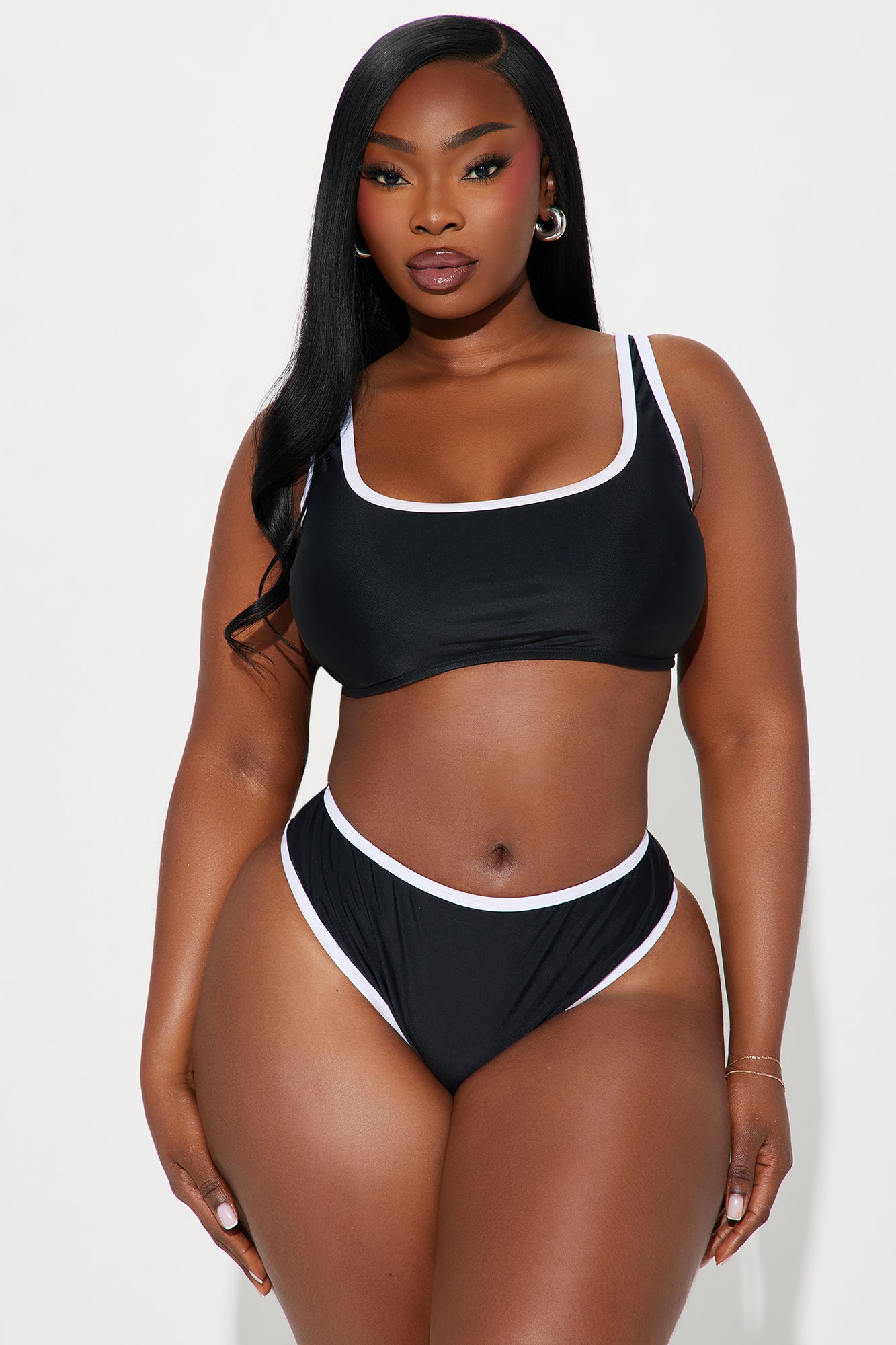 Kamara 2 Piece Bikini - Black/White - Image 4