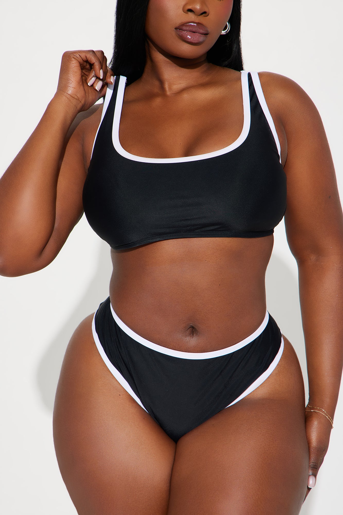 Kamara 2 Piece Bikini - Black/White - Image 5