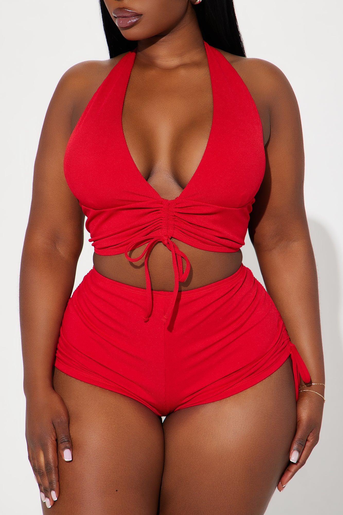 Andi 2 Piece Boyshort Bikini - Red - Image 5