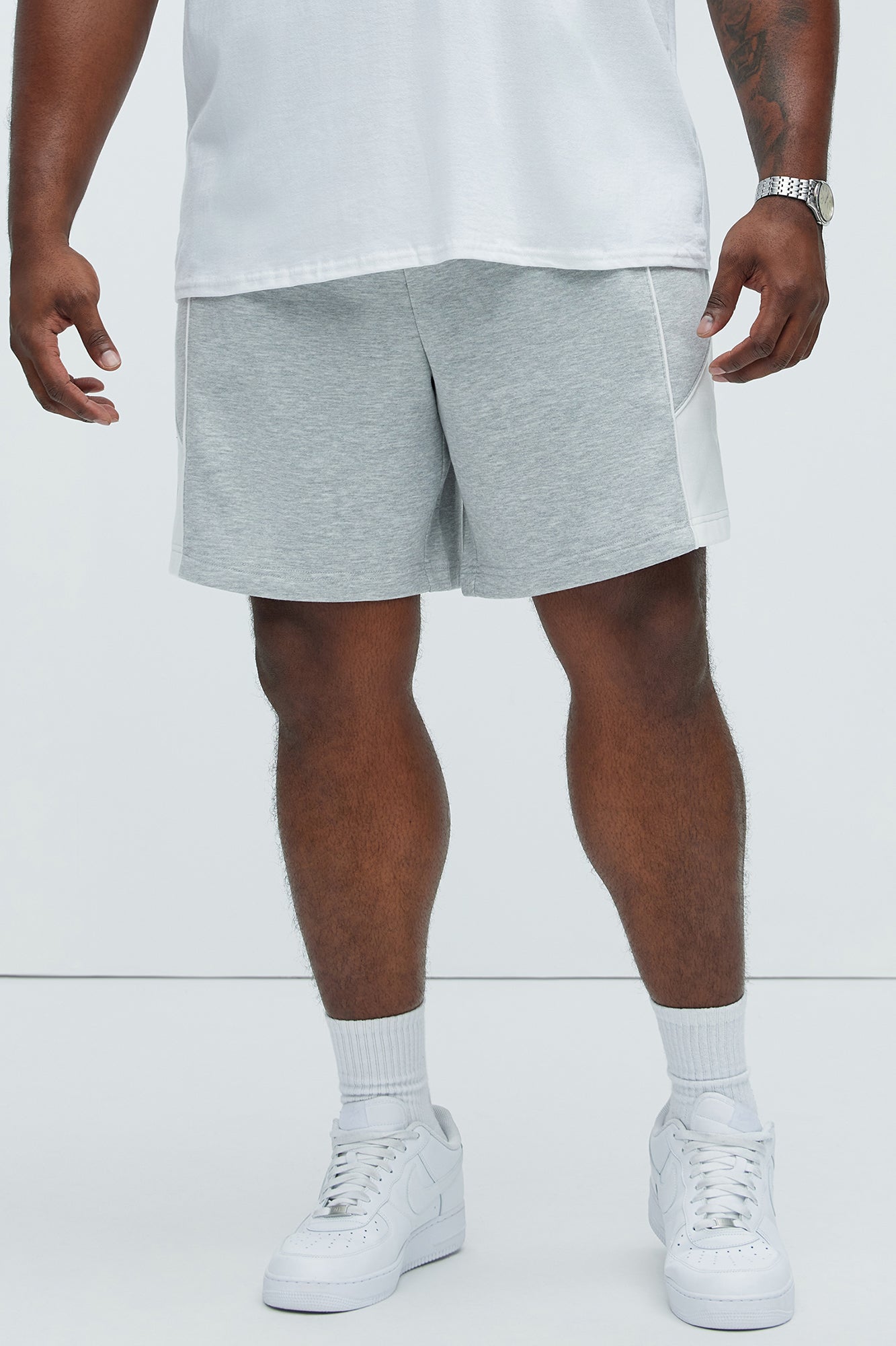 Tyson Pick Me Up Relaxed Shorts - Heather Grey - Image 5