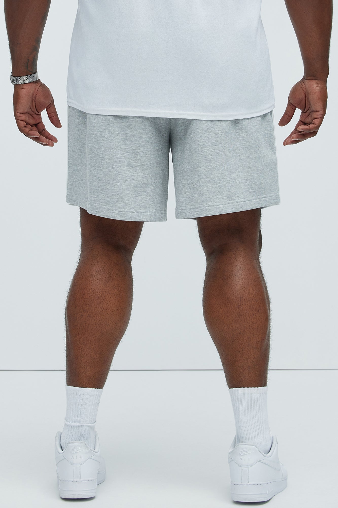 Tyson Pick Me Up Relaxed Shorts - Heather Grey - Image 7