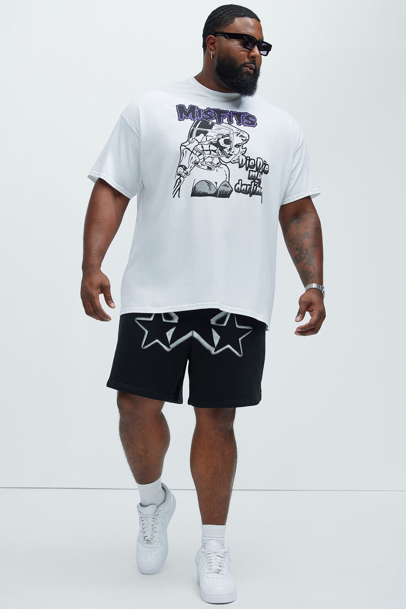 Tyson Star Warm Up Shorts - Black - Image 6