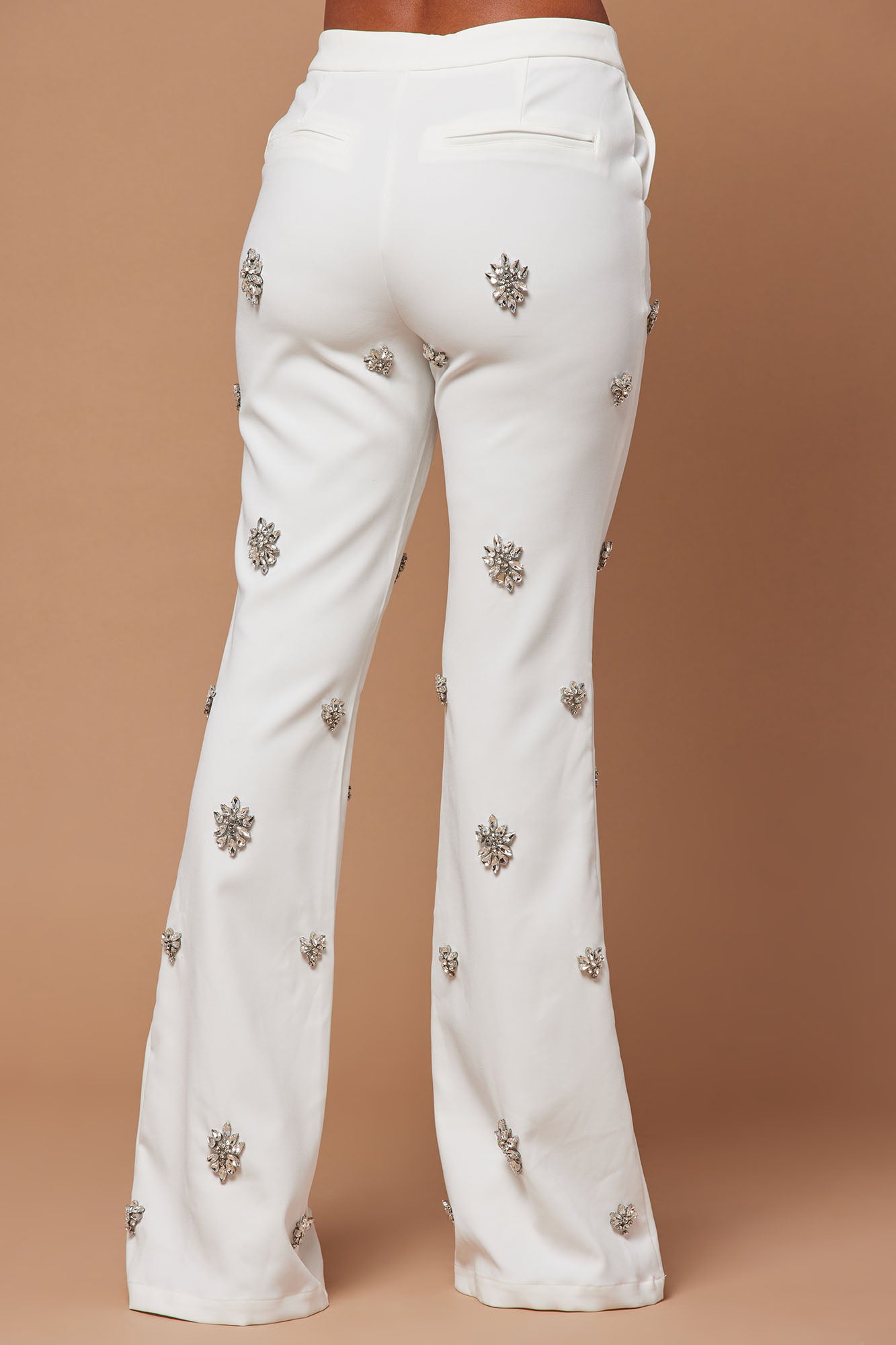 Verona Embellished Pant - White - Image 3