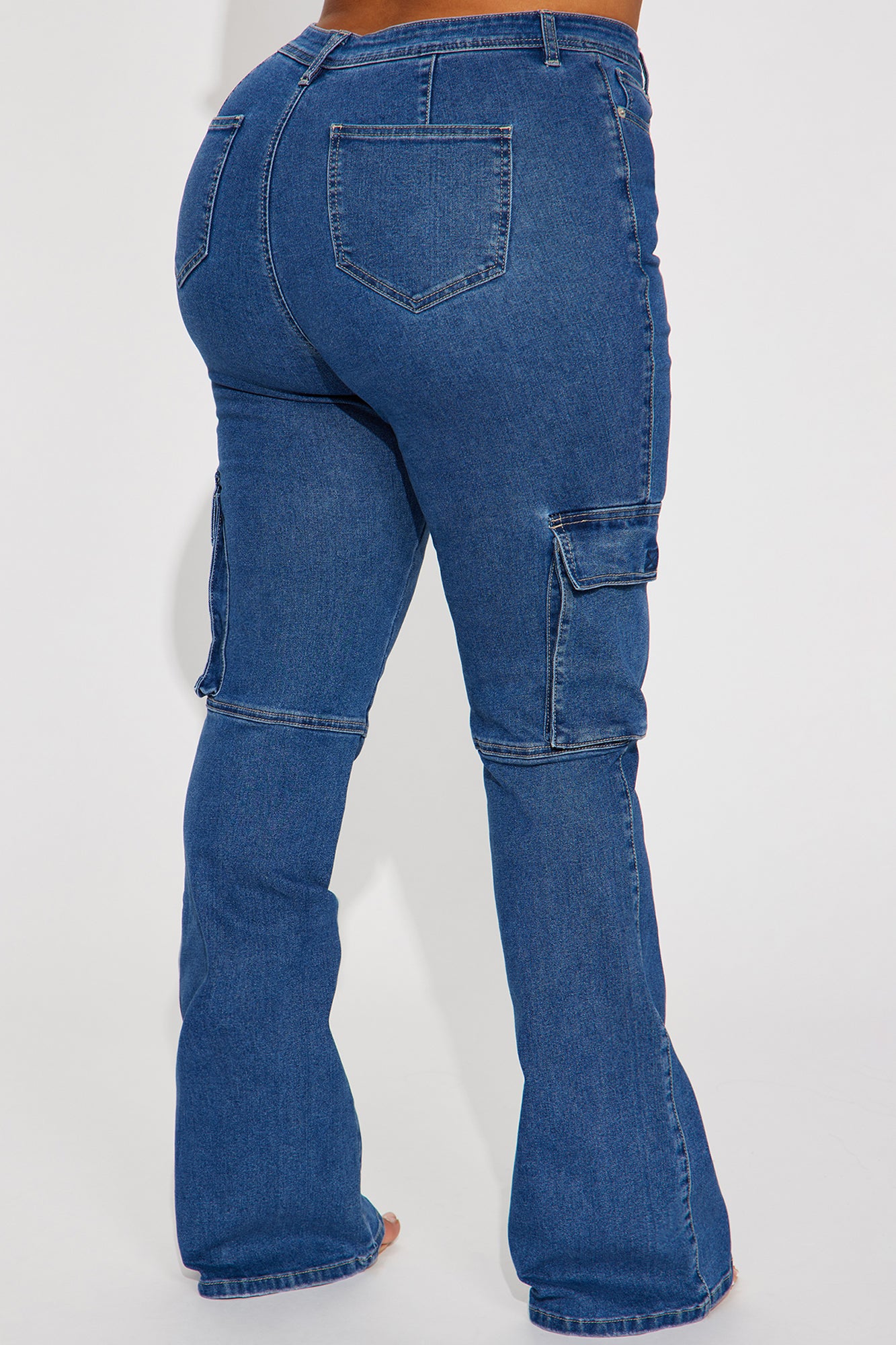 Got My Way Stretch Cargo Bootcut Jean - Dark Wash - Image 6
