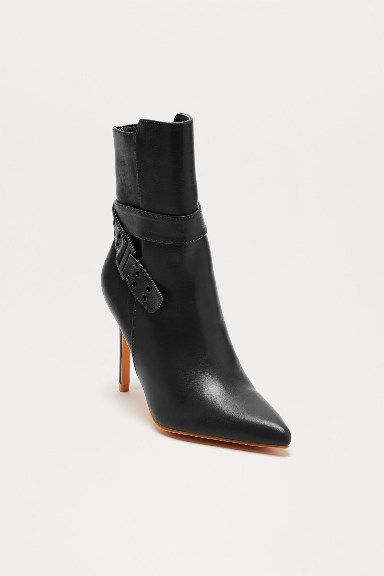 Jessa Buckle Booties - Black - Image 3
