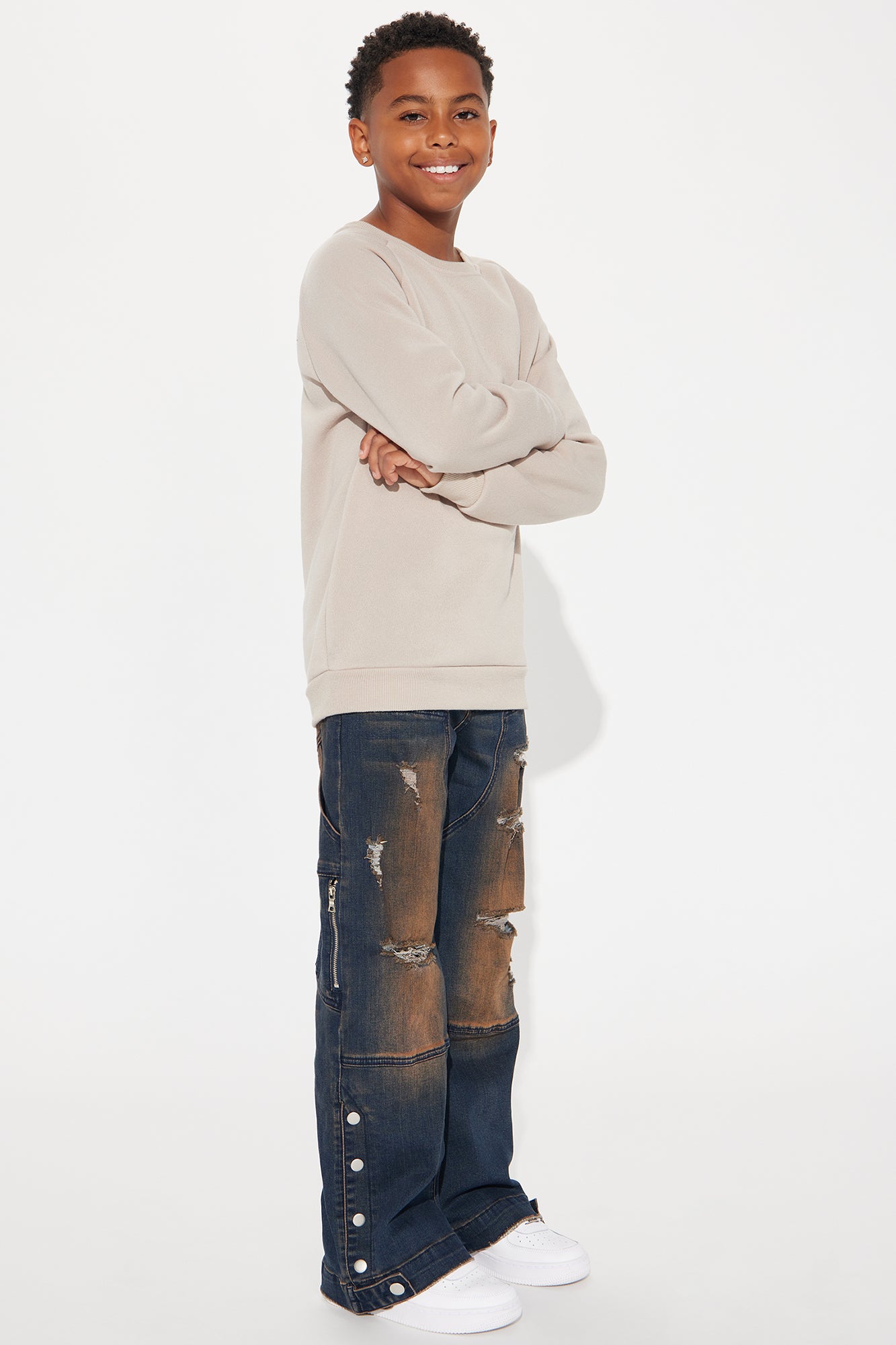 Mini Can't Make You Change Denim Jeans - Dark Wash - Image 3