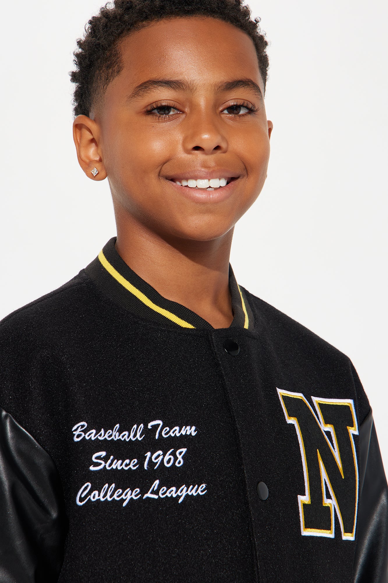 Mini College League Varsity Jacket - Black - Image 4