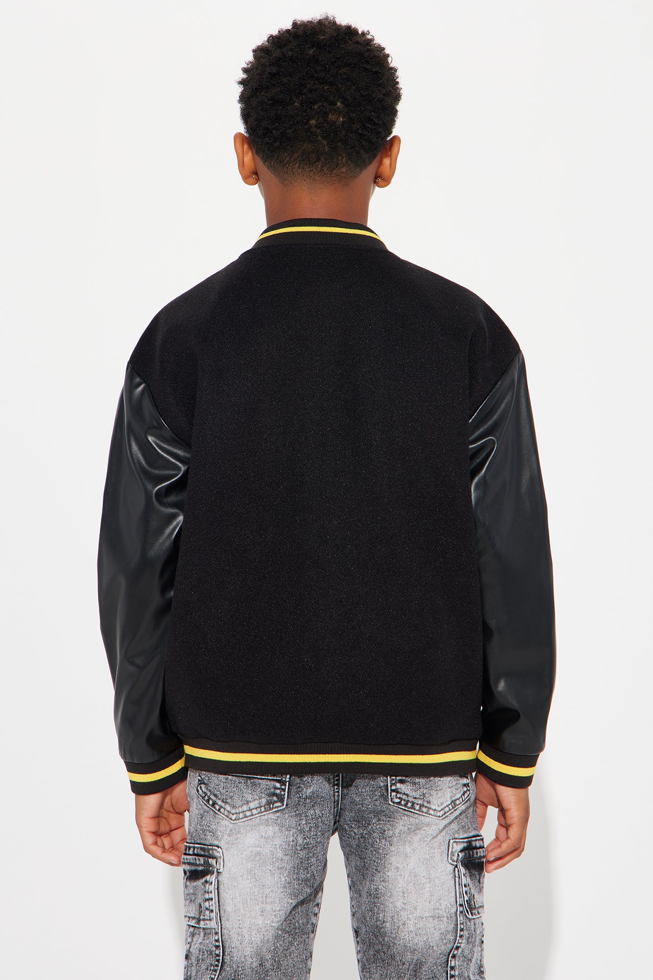 Mini College League Varsity Jacket - Black - Image 5