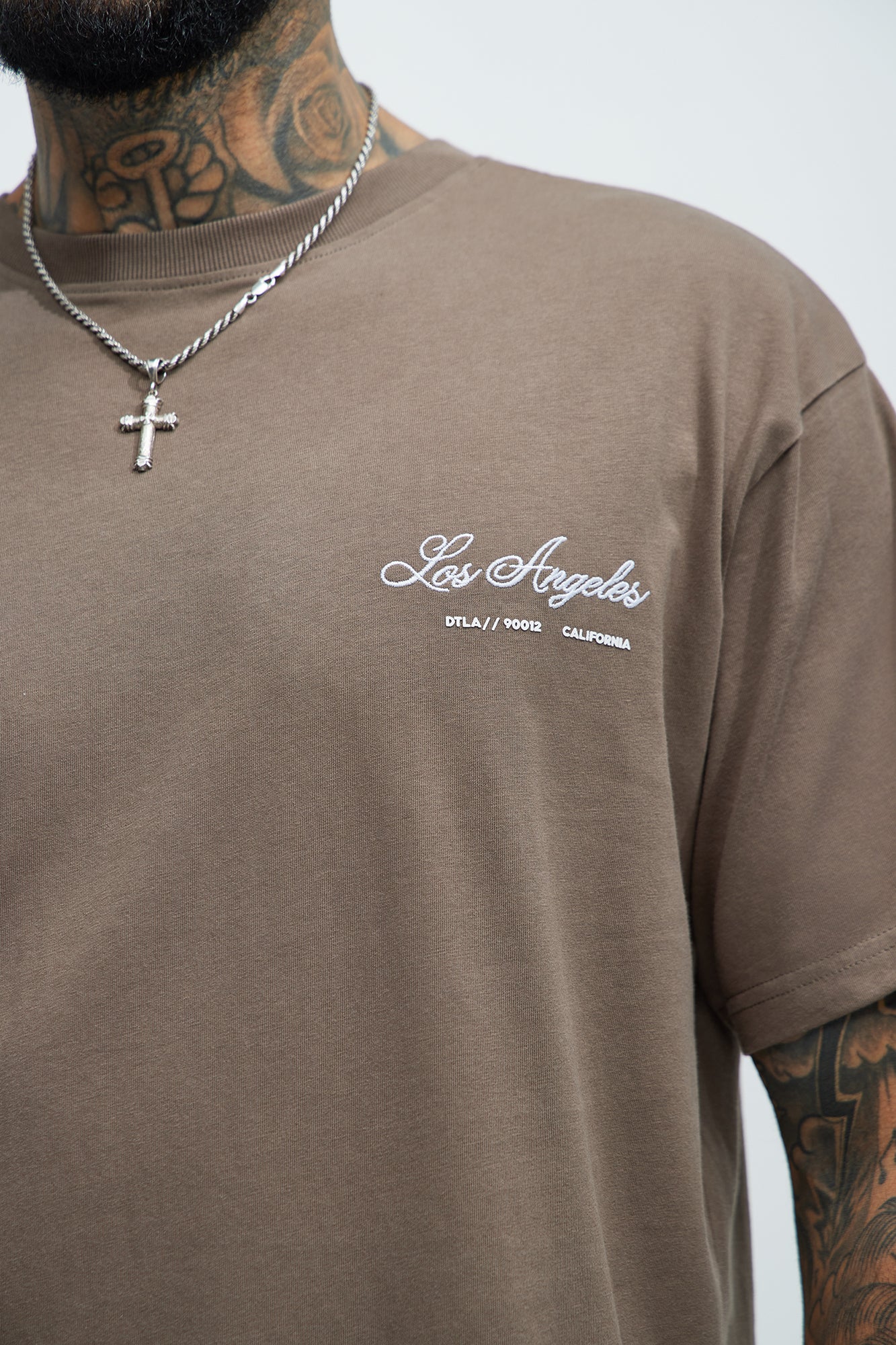 DTLA / 90012 Short Sleeve Tee - Brown - Image 3
