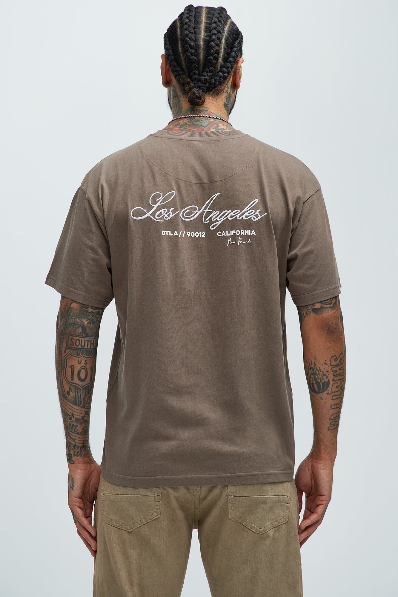 DTLA / 90012 Short Sleeve Tee - Brown - Image 4