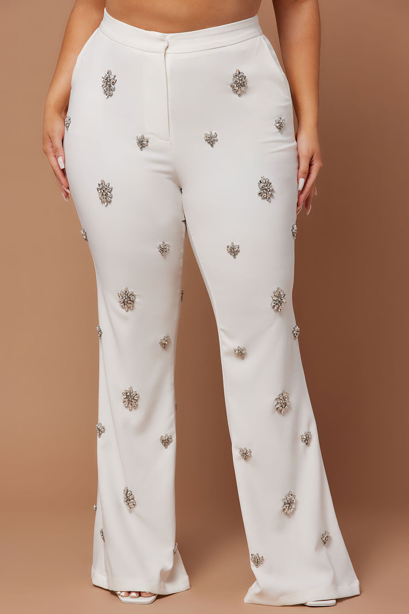Verona Embellished Pant - White - Image 5