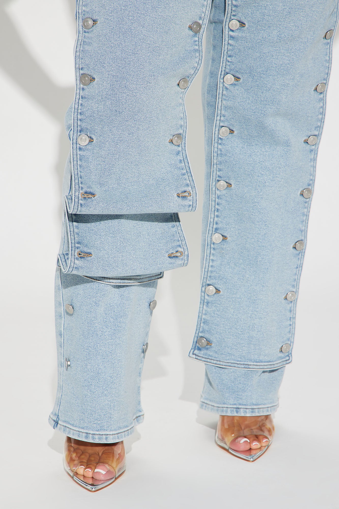 Sticking With It Stretch Straight Leg Jeans - Light Wash - Image 13