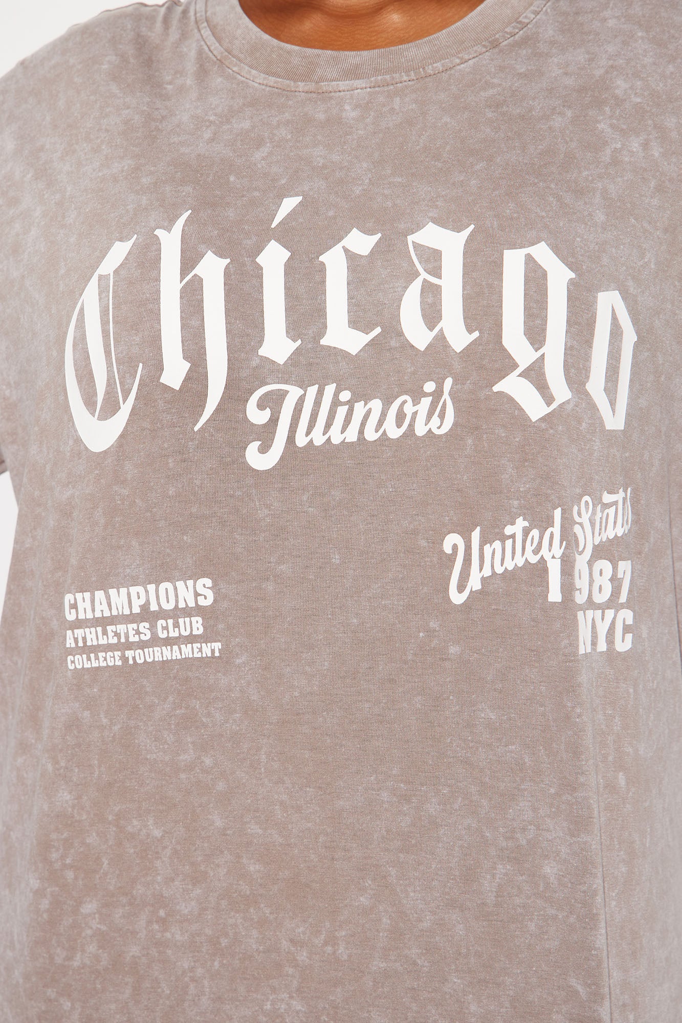 Chicago Washed Biker Short Set - Mocha - Image 6