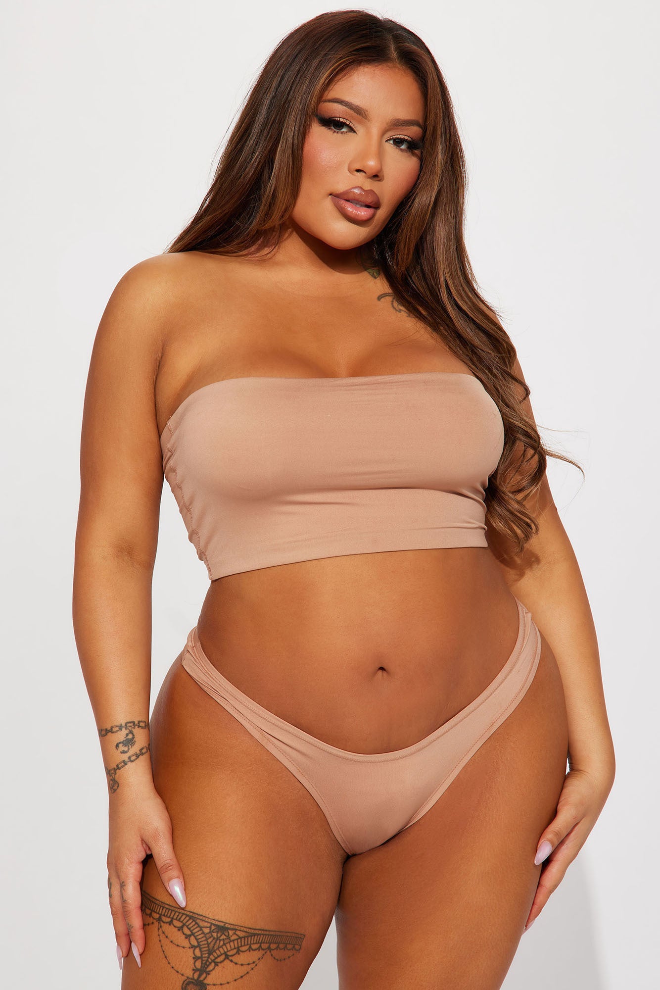 Light As A Feather Microfiber Bandeau - Nude - Image 5