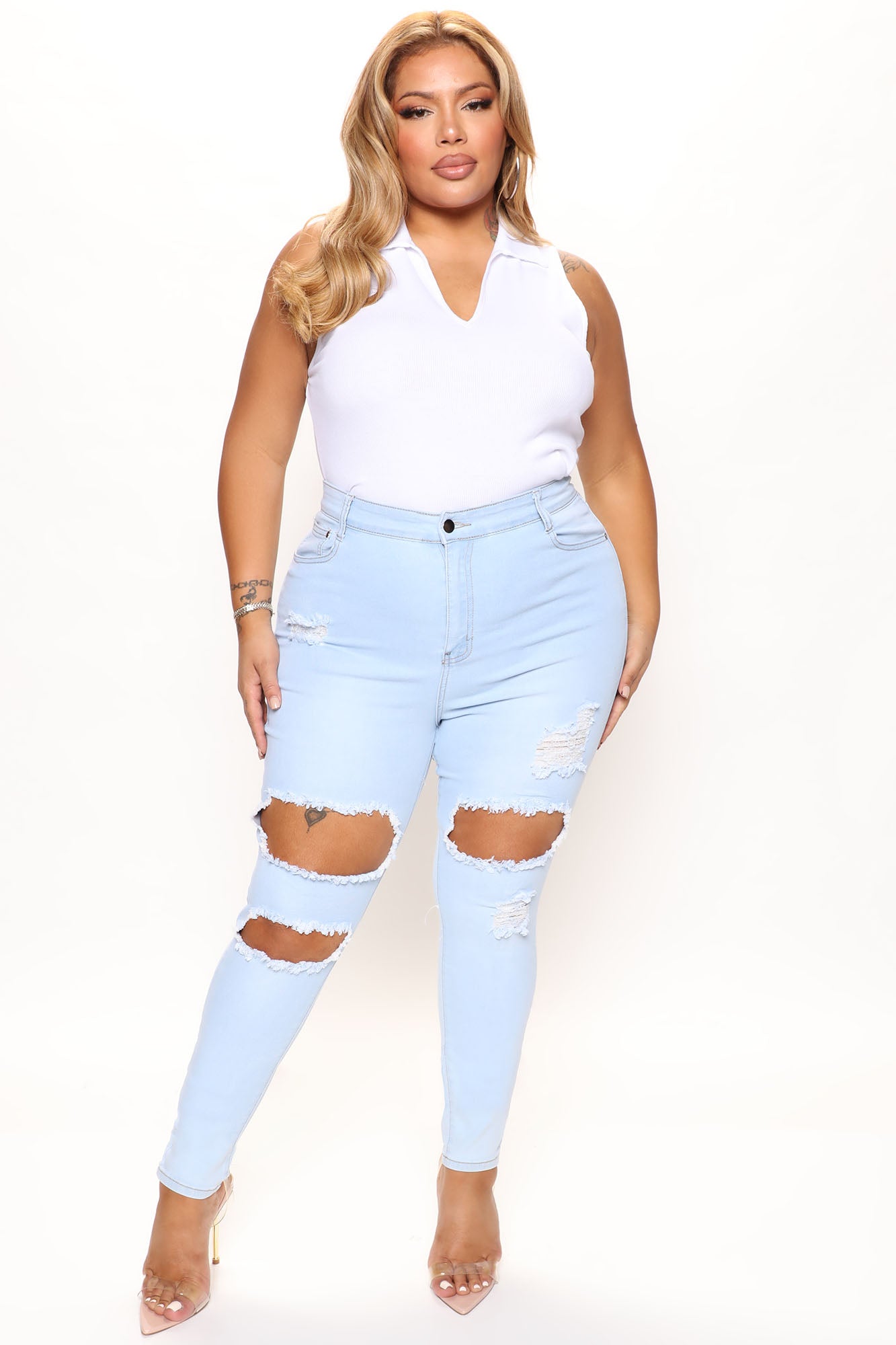 Needing Something Jeans - Light Blue Wash - Image 4