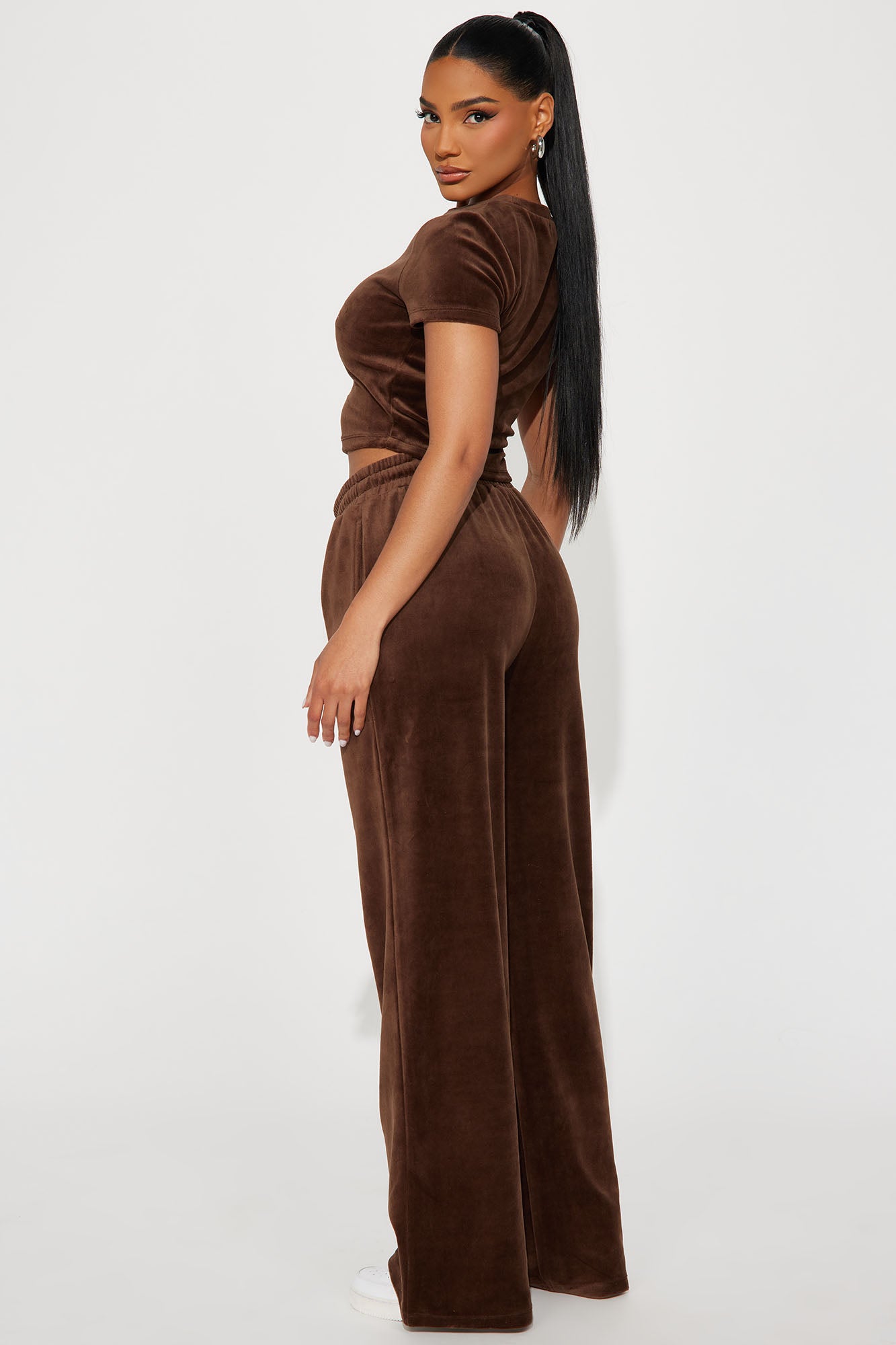 OG Trendsetter Velour Baby Tee Set - Chocolate - Image 4