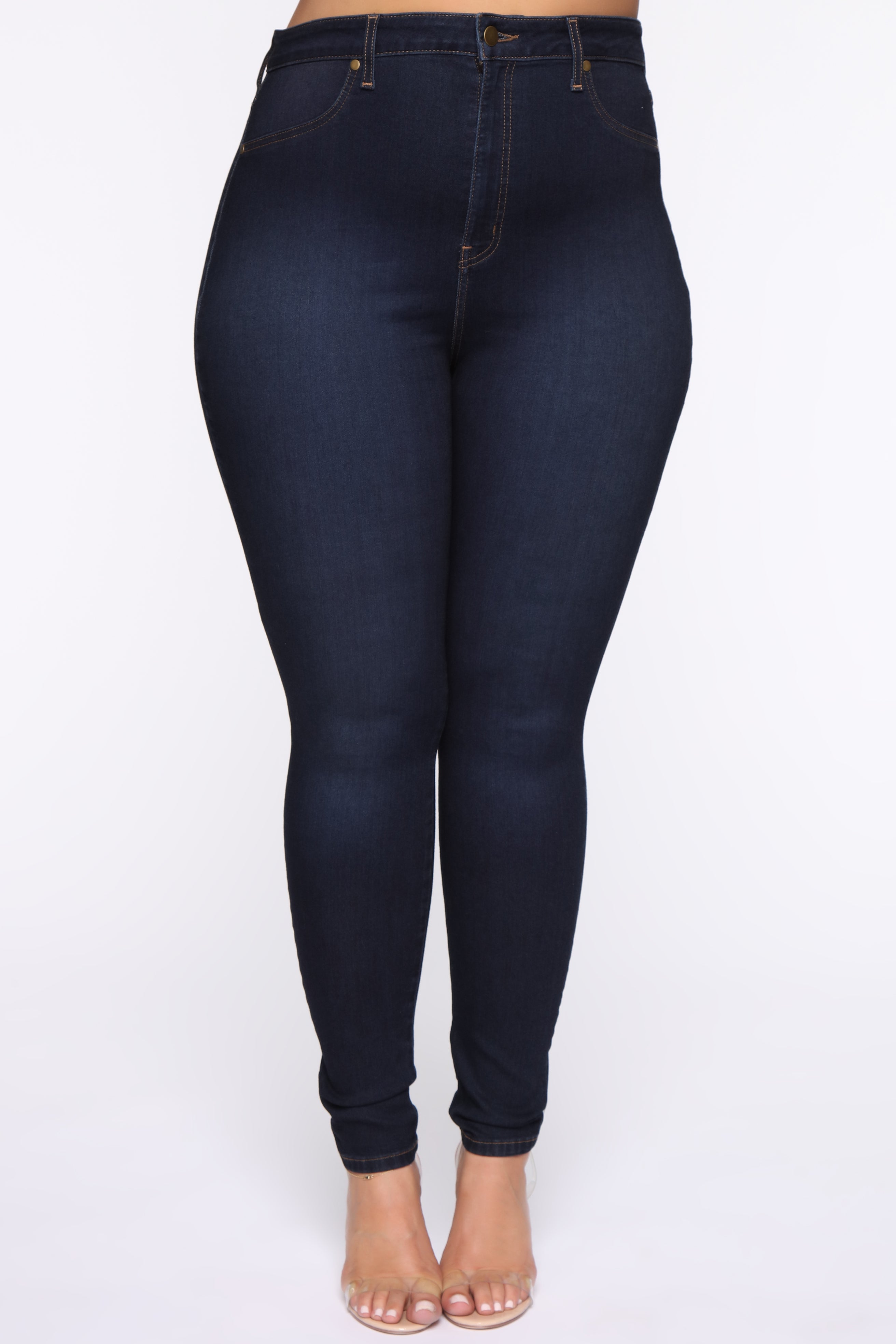 Flex Game Strong Super High Rise Skinny Jeans - Dark Blue Wash - Image 9