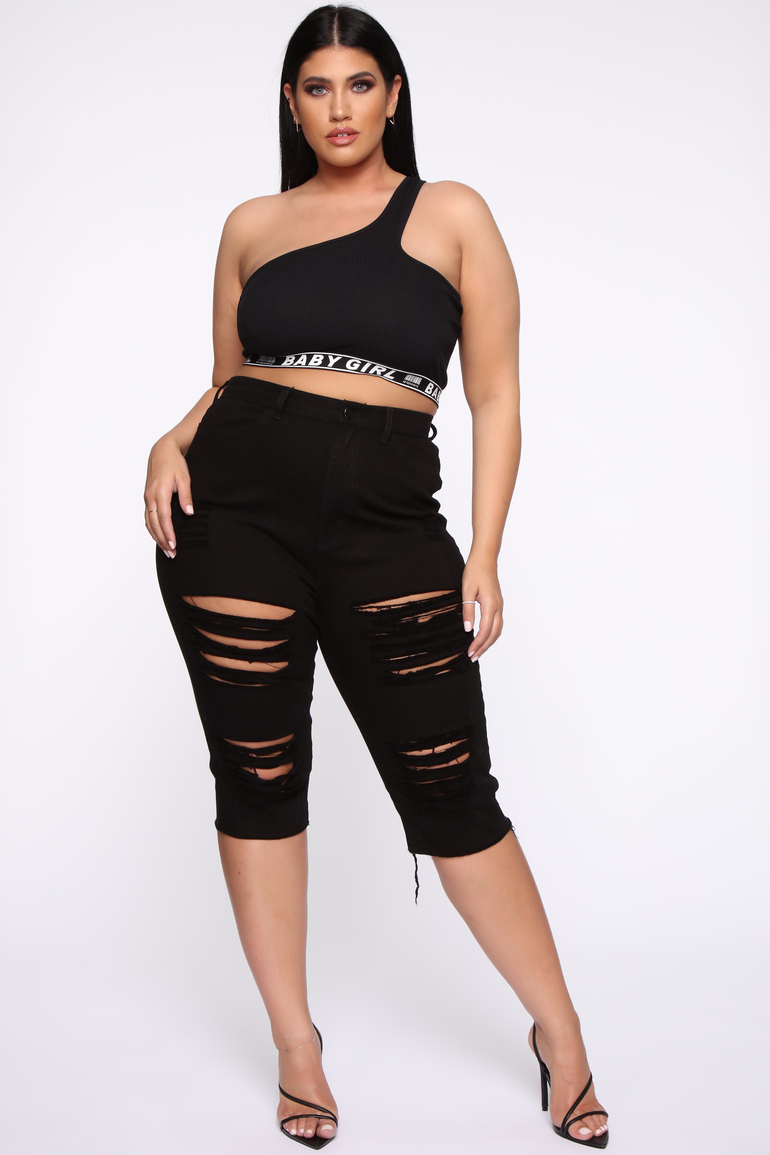 Live In My Skinny Denim Capri Jeans - Black - Image 7