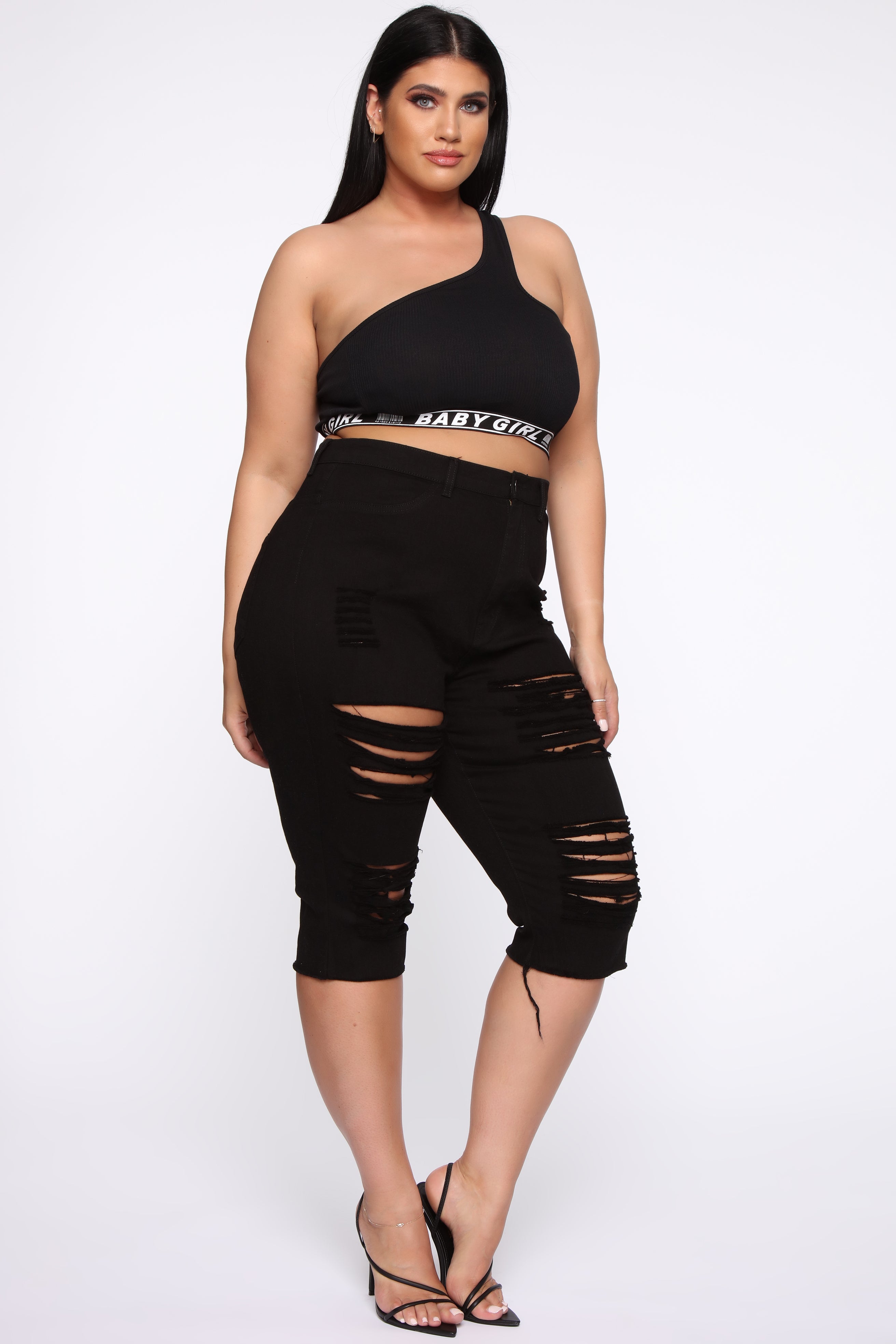 Live In My Skinny Denim Capri Jeans - Black - Image 9