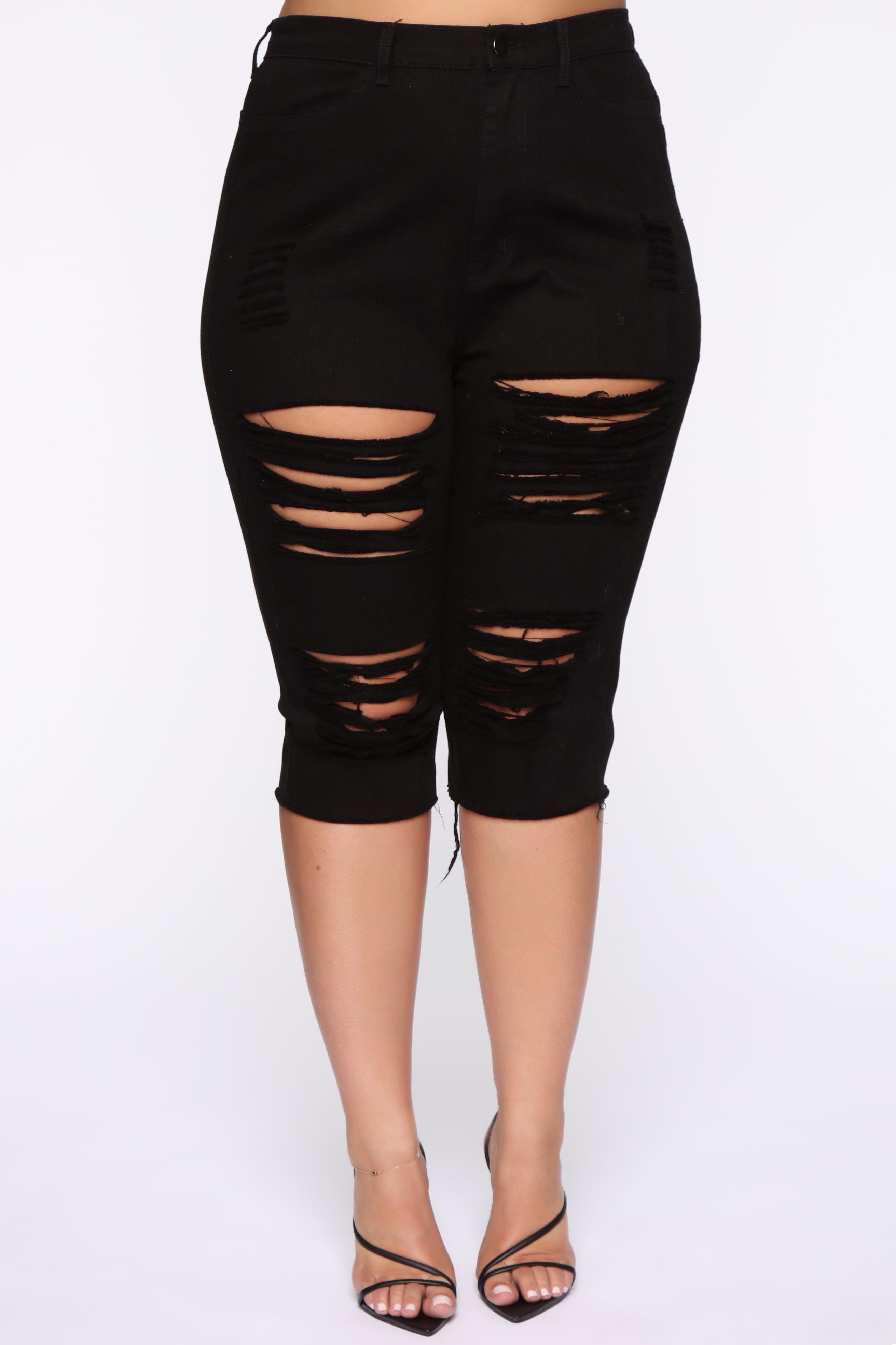 Live In My Skinny Denim Capri Jeans - Black - Image 8