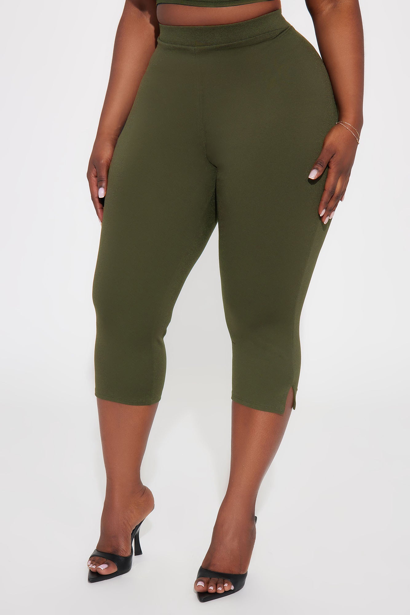 All My Potentials Capri Legging - Olive - Image 6