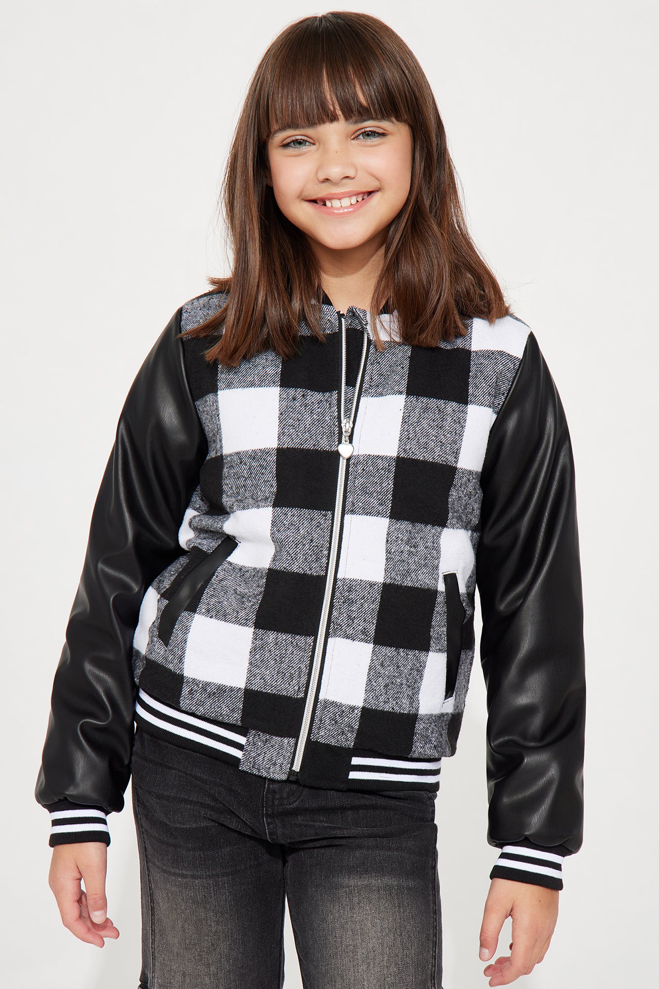 Mini Game On Bomber Jacket - Black/White - Image 3