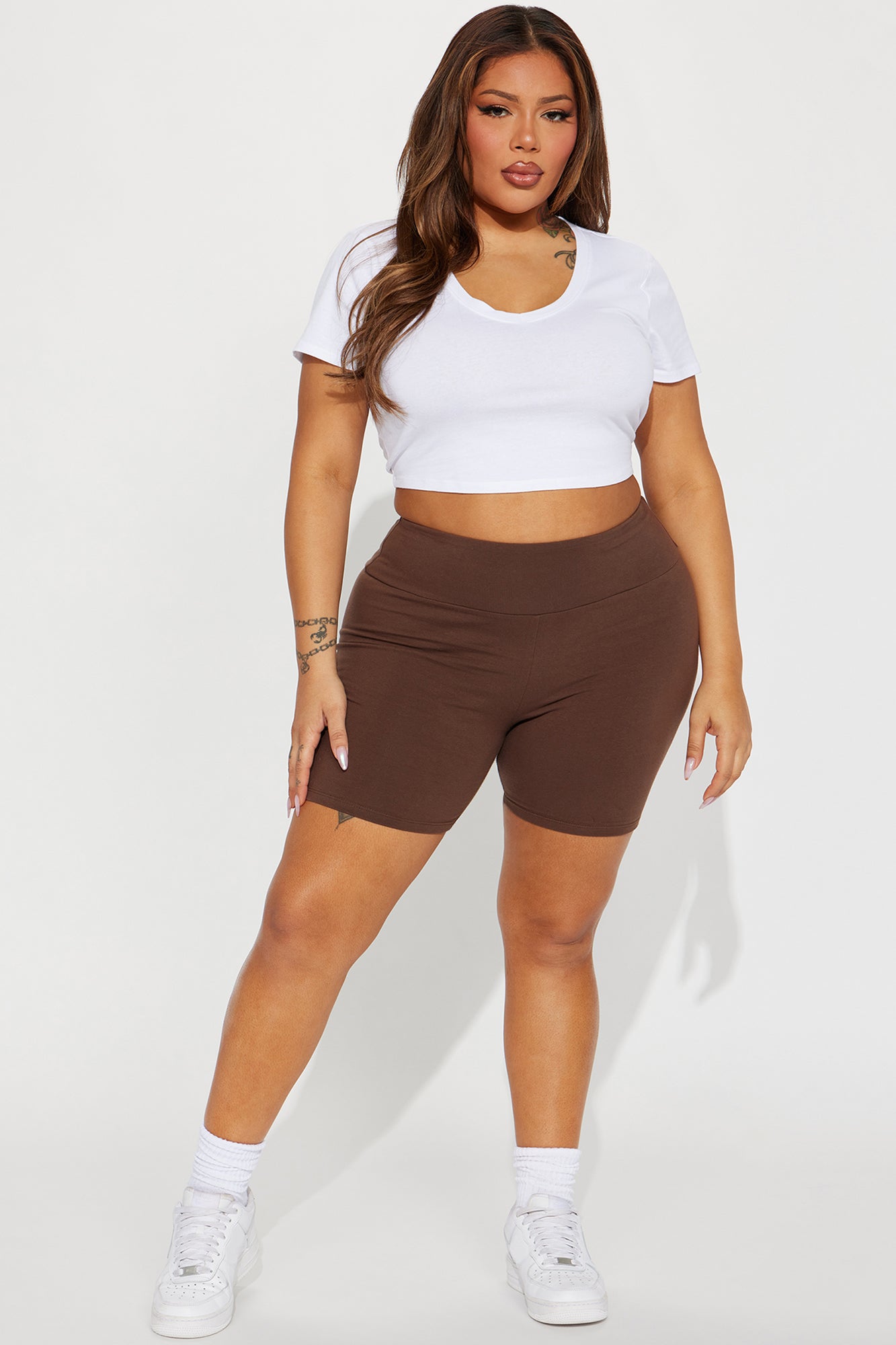 Hailey Biker Shorts - Chocolate - Image 6