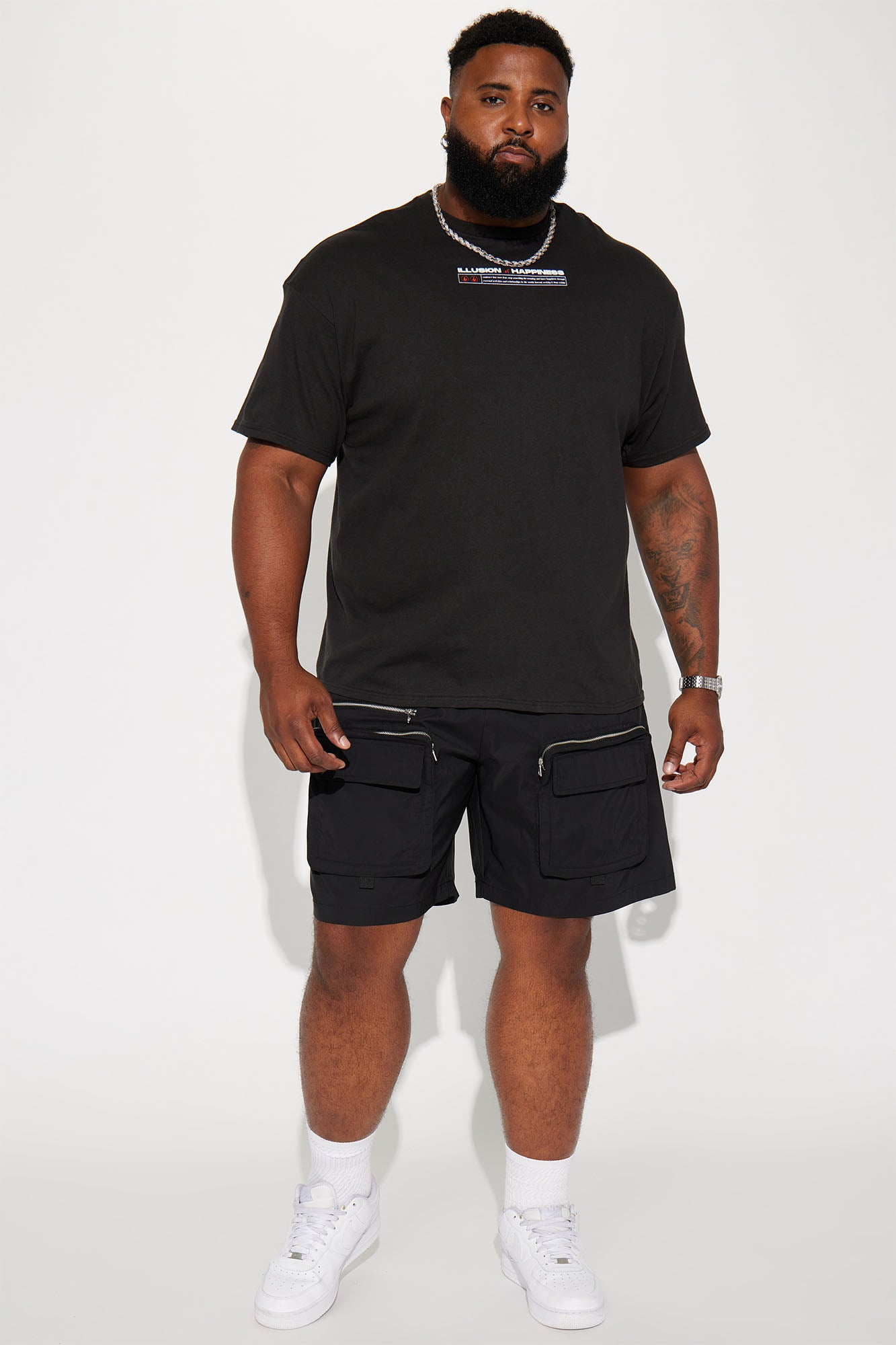 In The Field Relaxed Cargo Shorts - Black - Image 8
