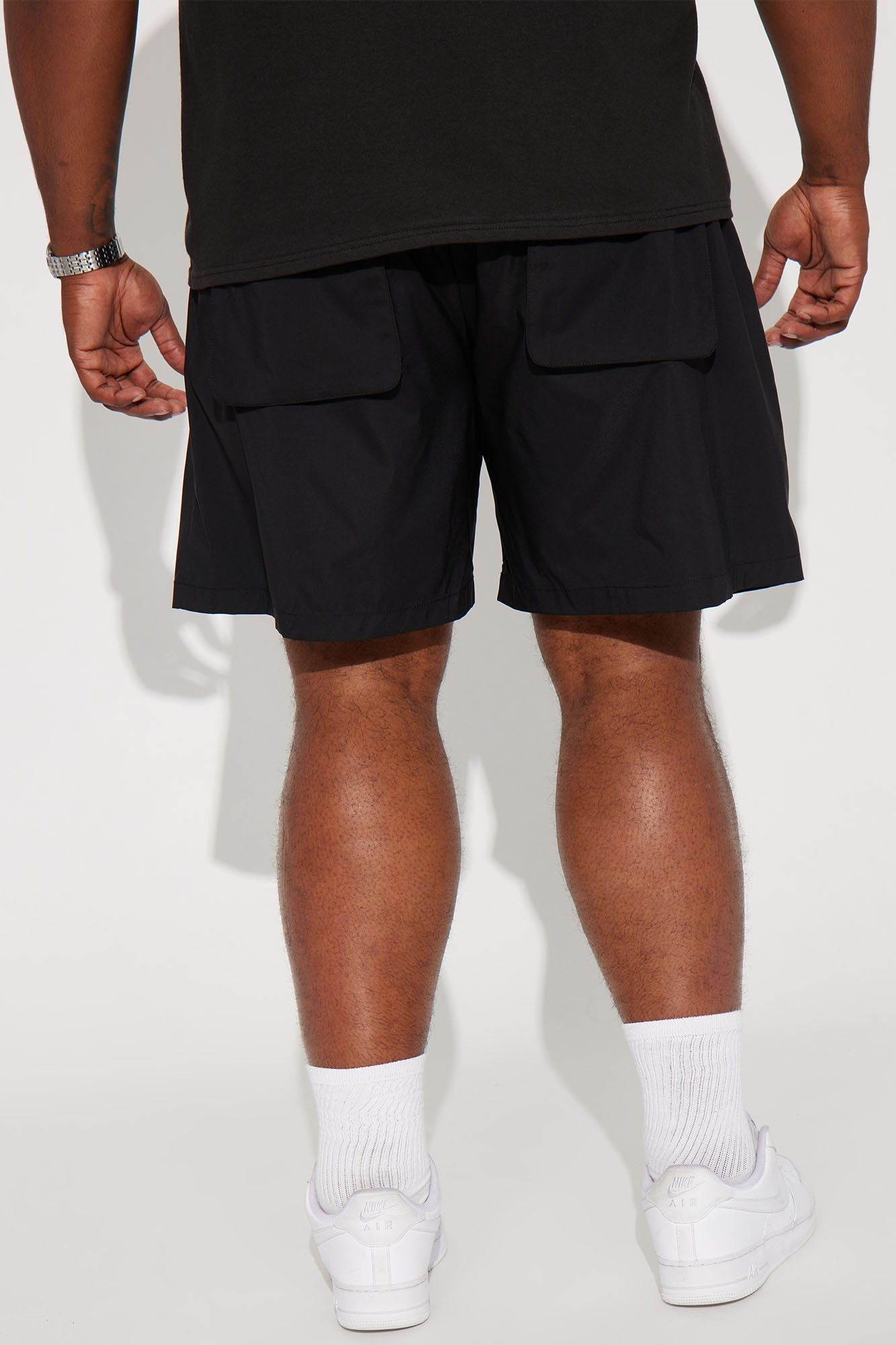 In The Field Relaxed Cargo Shorts - Black - Image 10