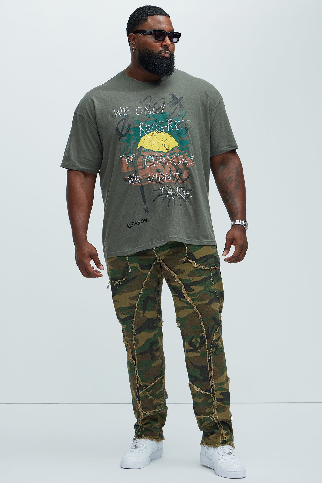 No Regrets Short Sleeve Tee - Olive - Image 5
