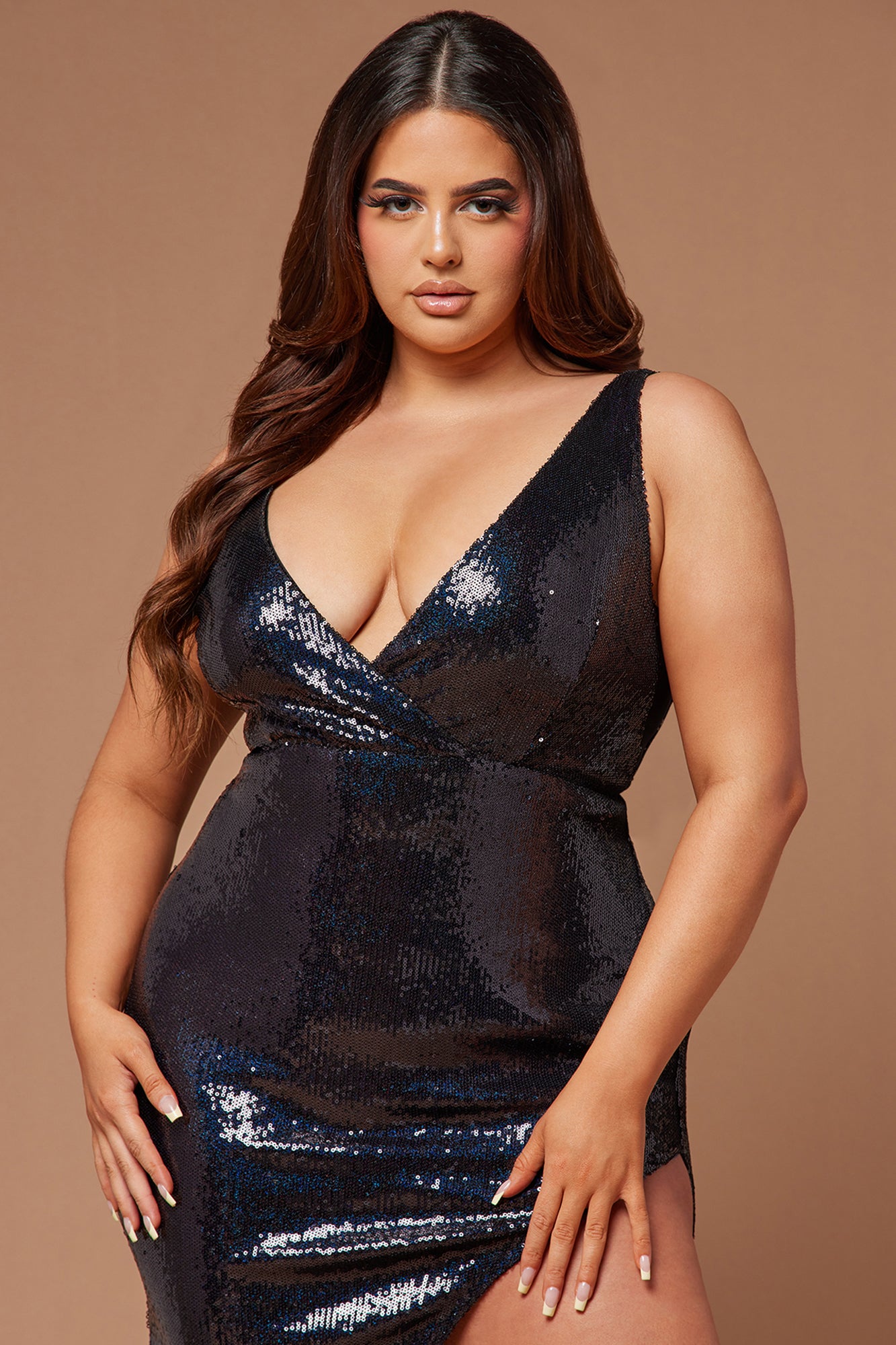 Aminah Sequin Maxi Dress - Black - Image 6