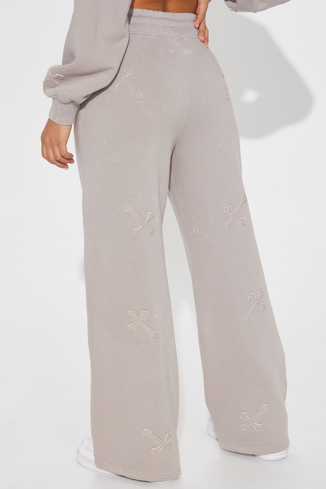 Wake Up Blessed Washed Pant - Grey/combo - Image 3