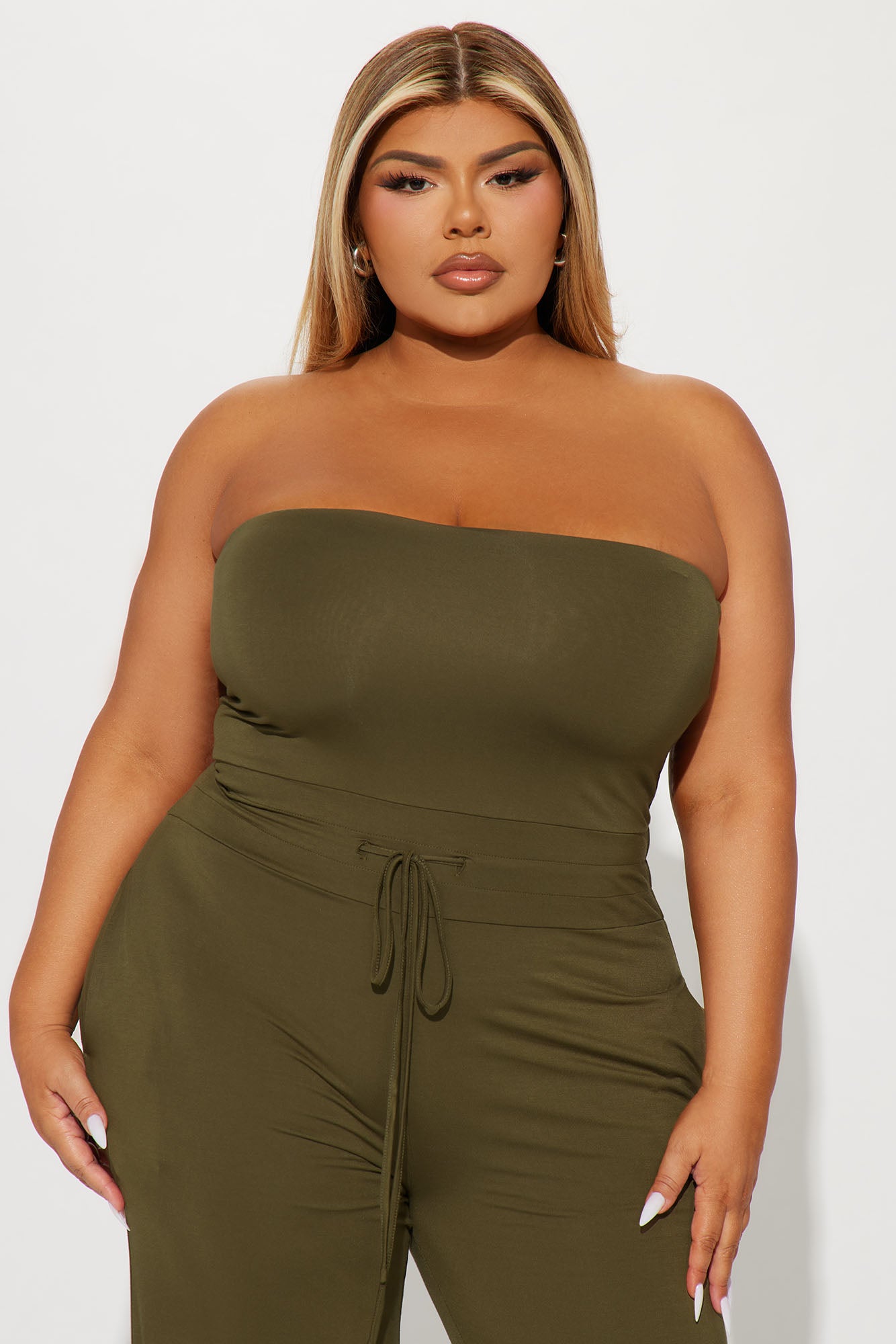 Not Giving Up Jumpsuit - Olive - Image 5