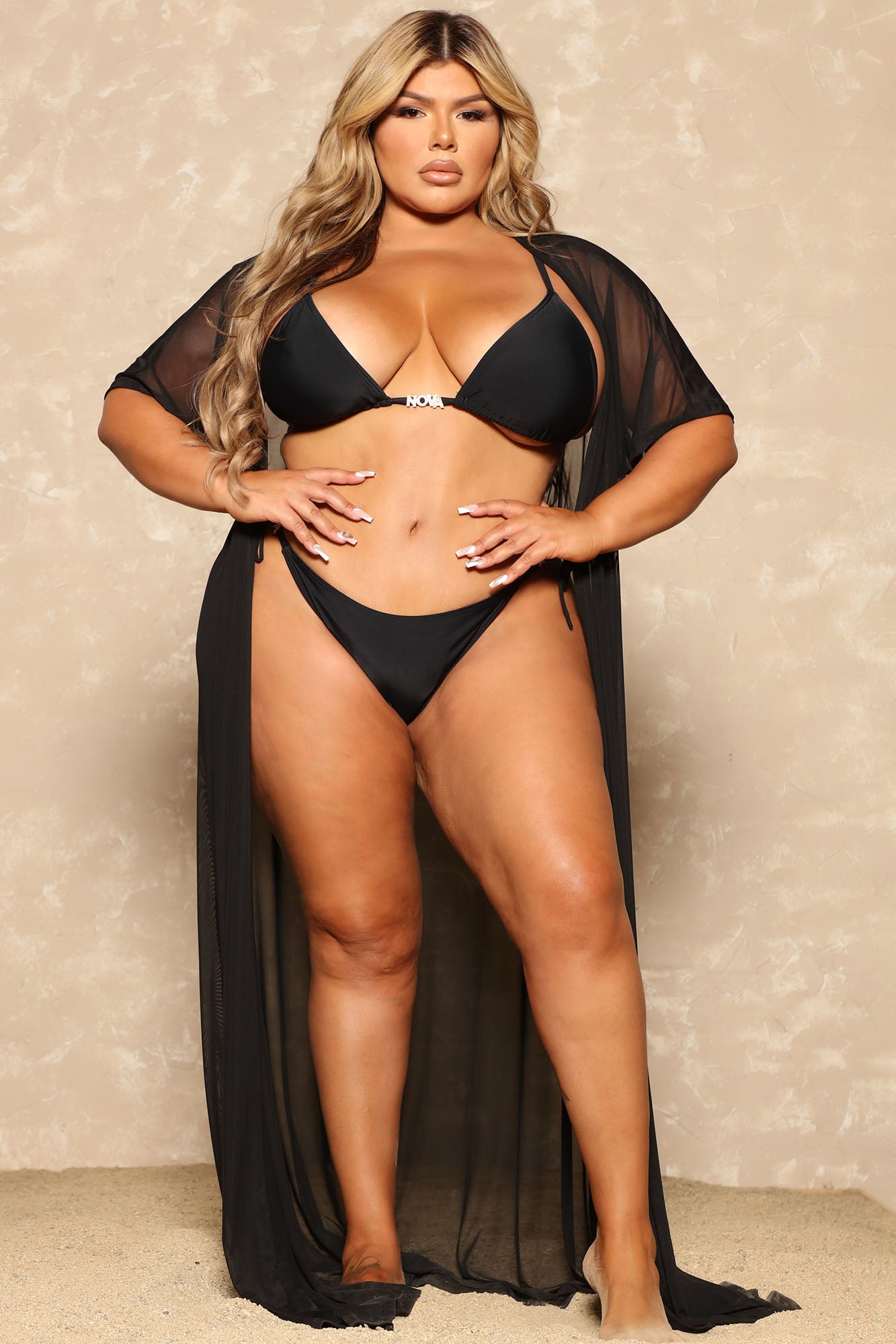 Got It Covered Mesh Cover Up - Black - Image 6
