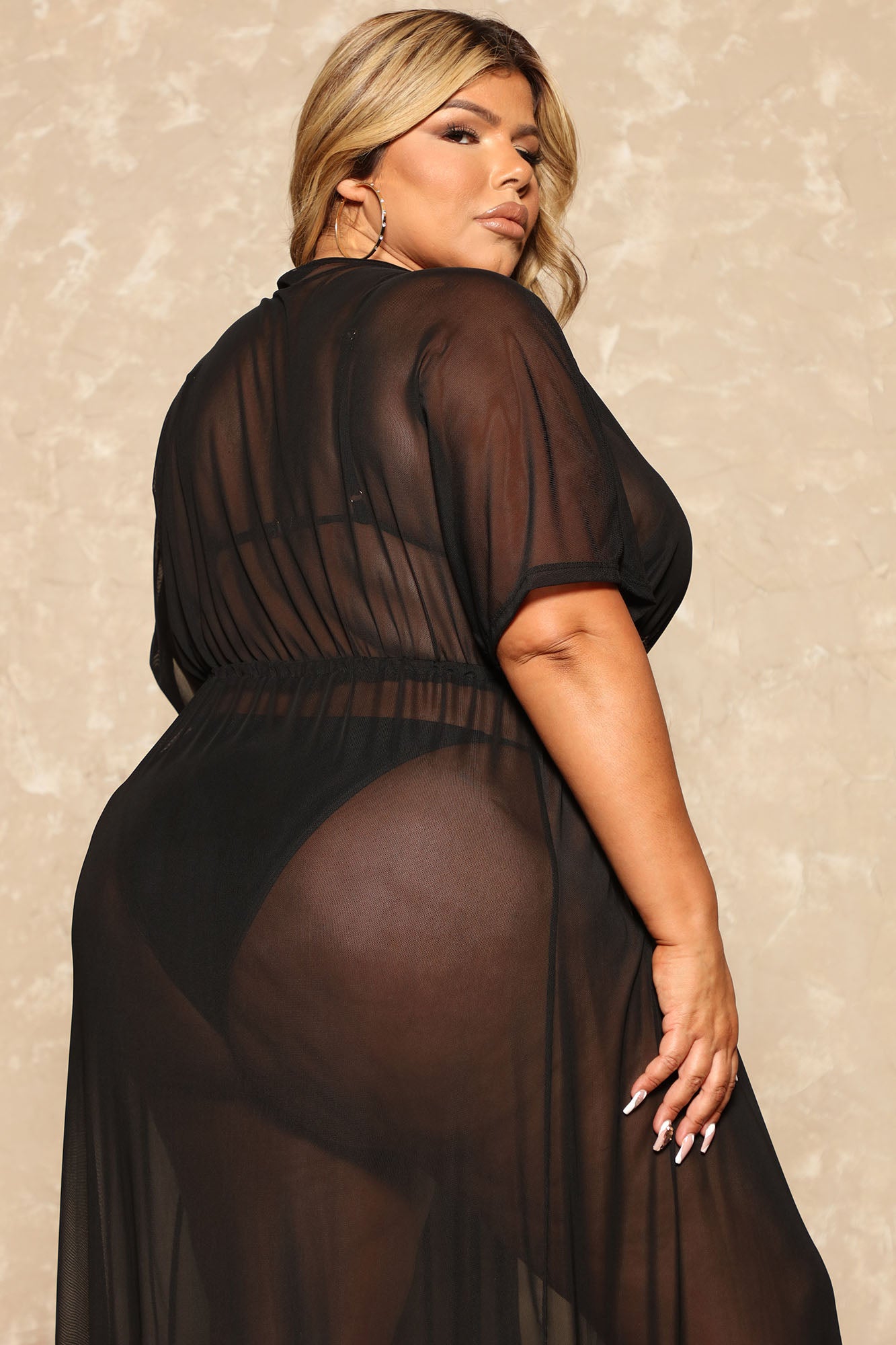 Got It Covered Mesh Cover Up - Black - Image 10