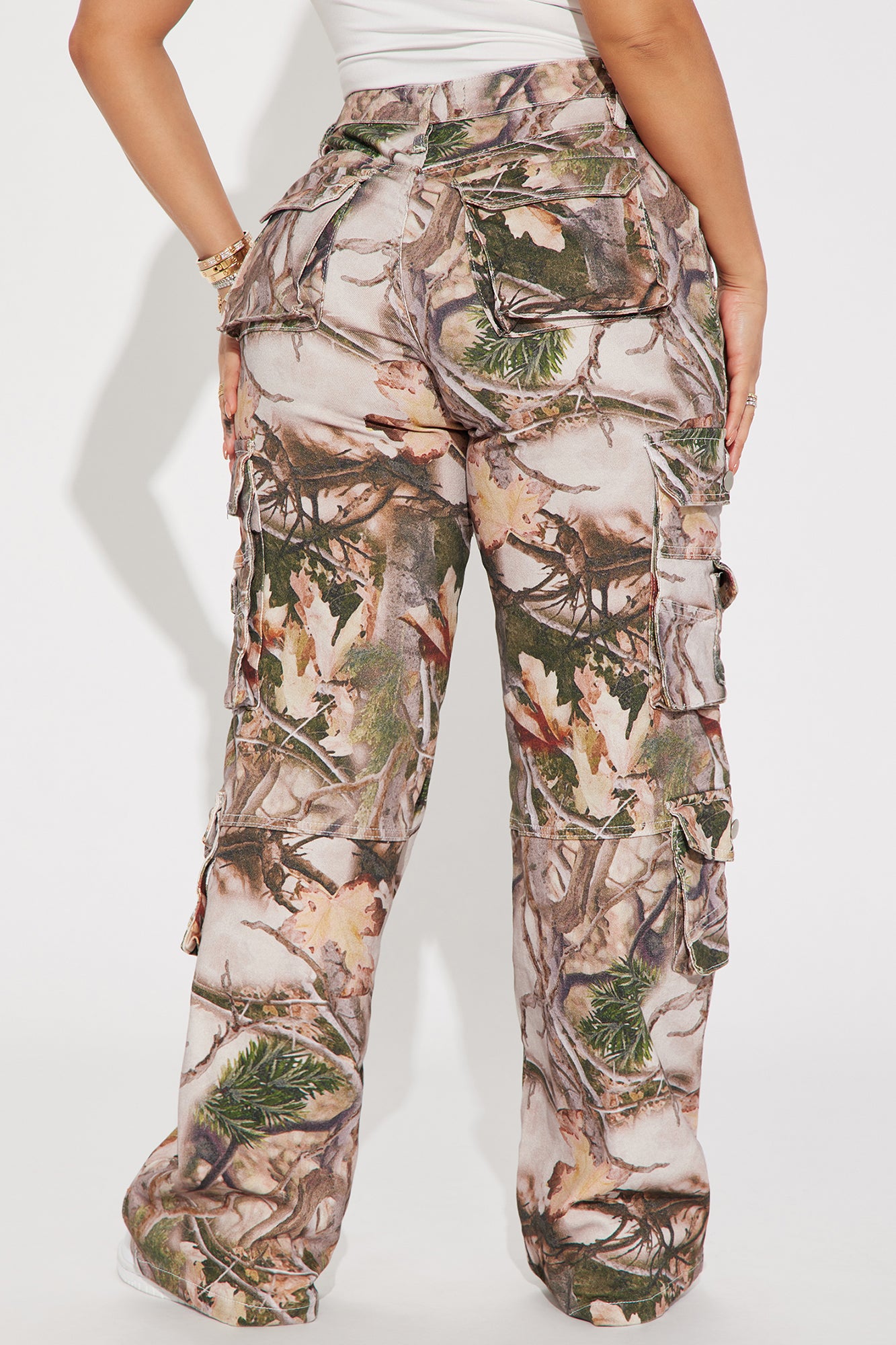 Hide And Seek Stretch Camo Cargo Jean - Taupe - Image 3