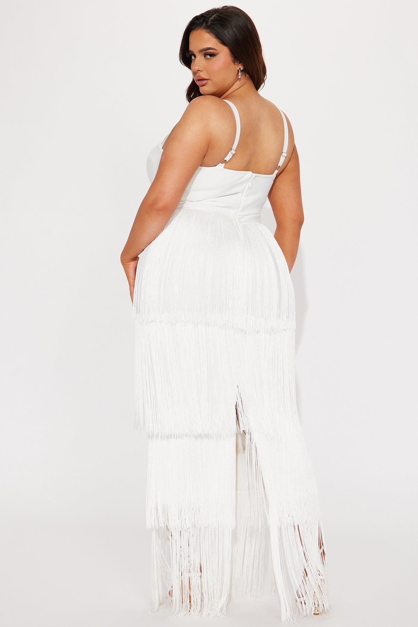 Faye Bandage Fringe Maxi Dress - White - Image 6