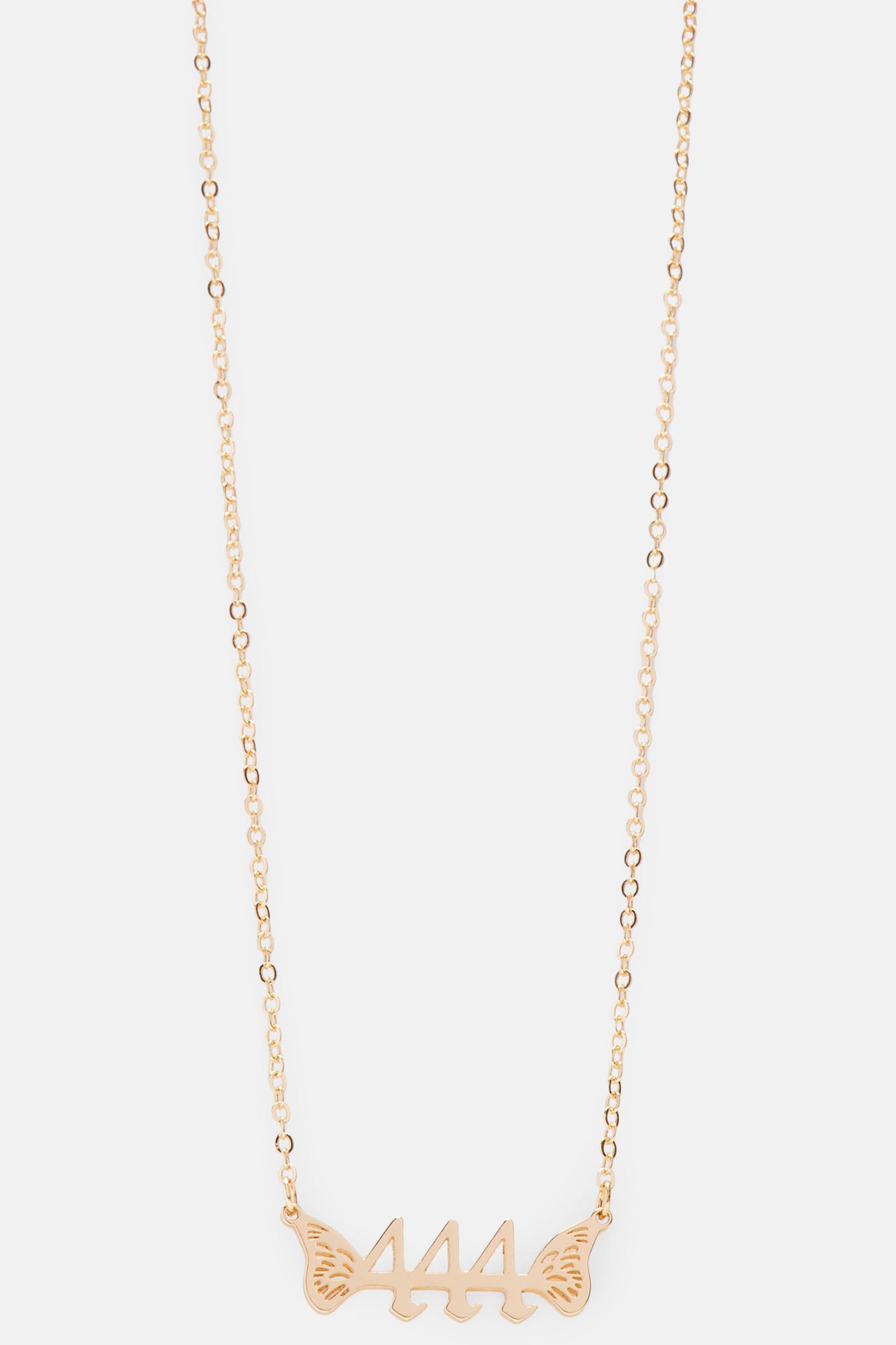 444 Angel Butterfly Necklace - Gold - Image 3
