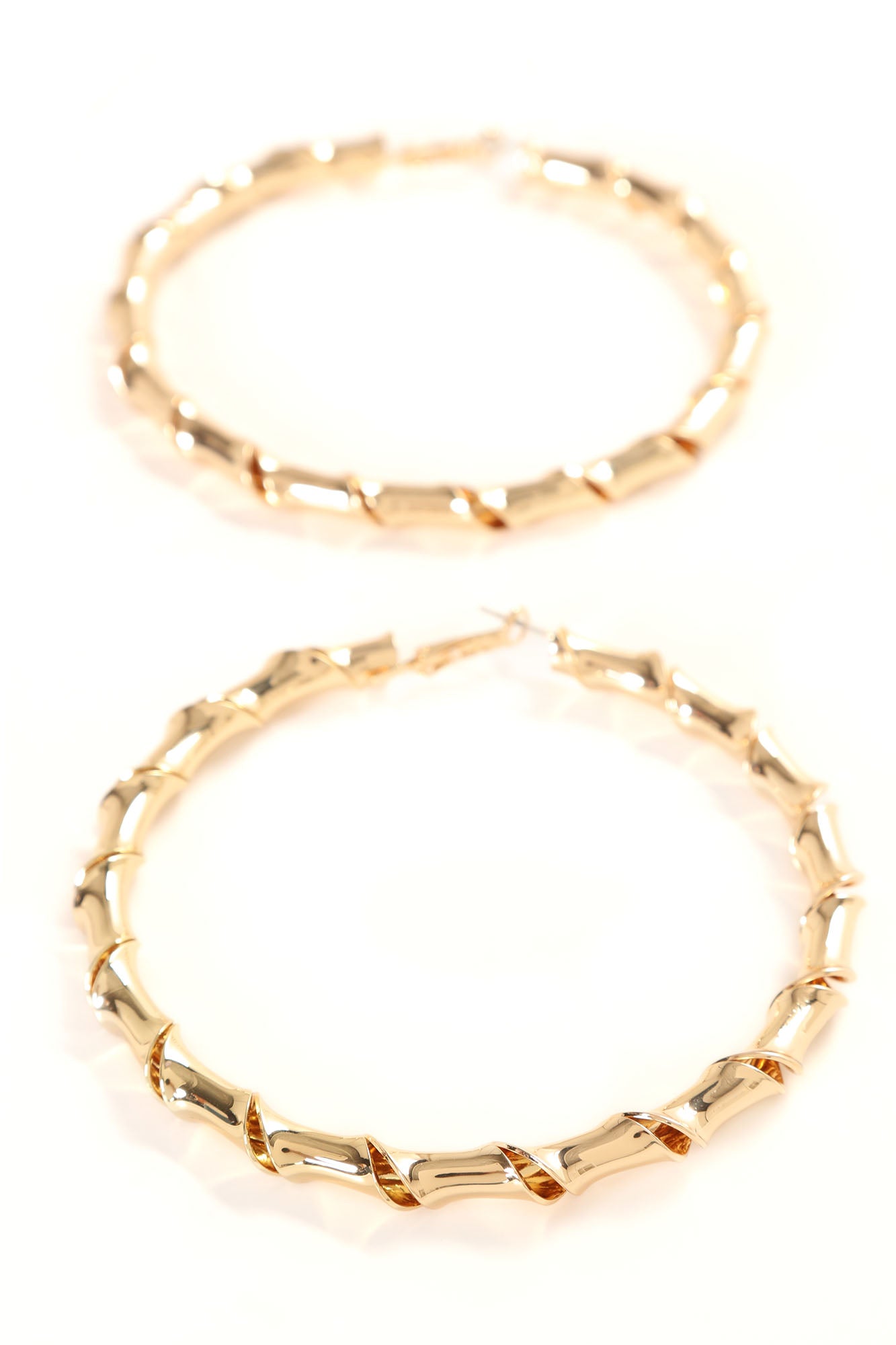 Leave The Attitude Behind Hoop Earrings - Gold - Image 4