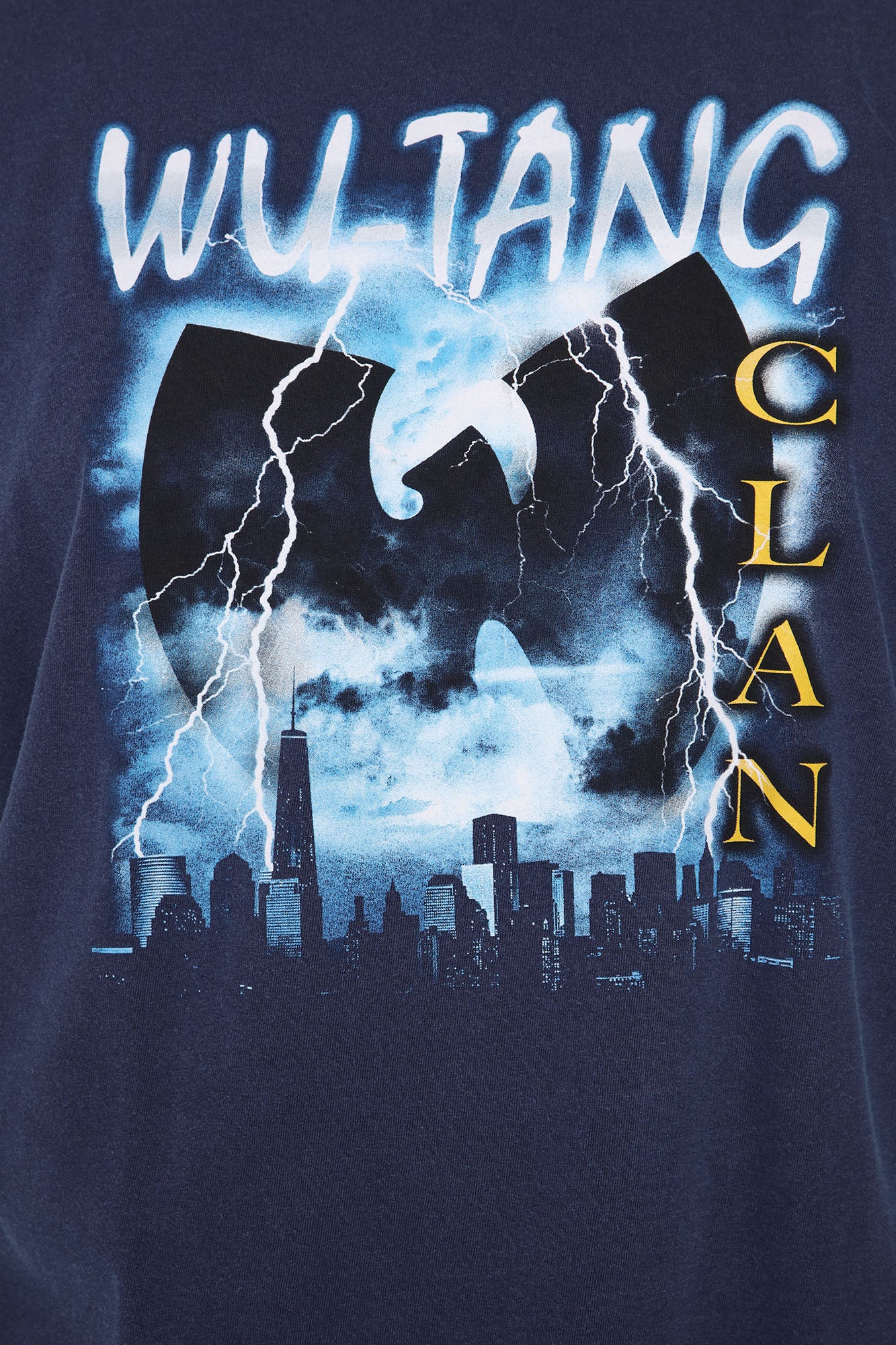 Wu Tang Lightning Vintage Wash Short Sleeve Tee - Navy Wash - Image 11