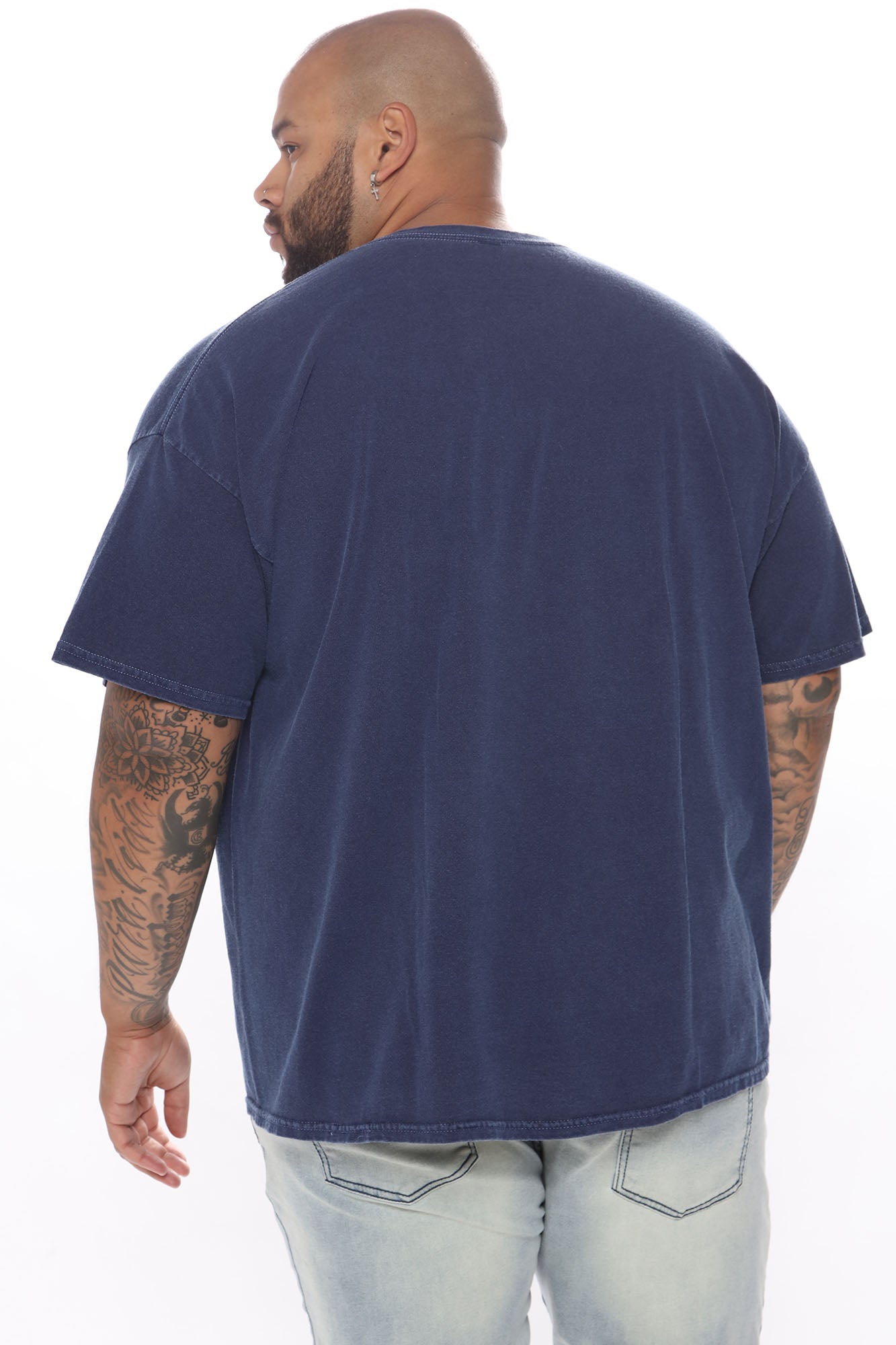 Wu Tang Lightning Vintage Wash Short Sleeve Tee - Navy Wash - Image 9