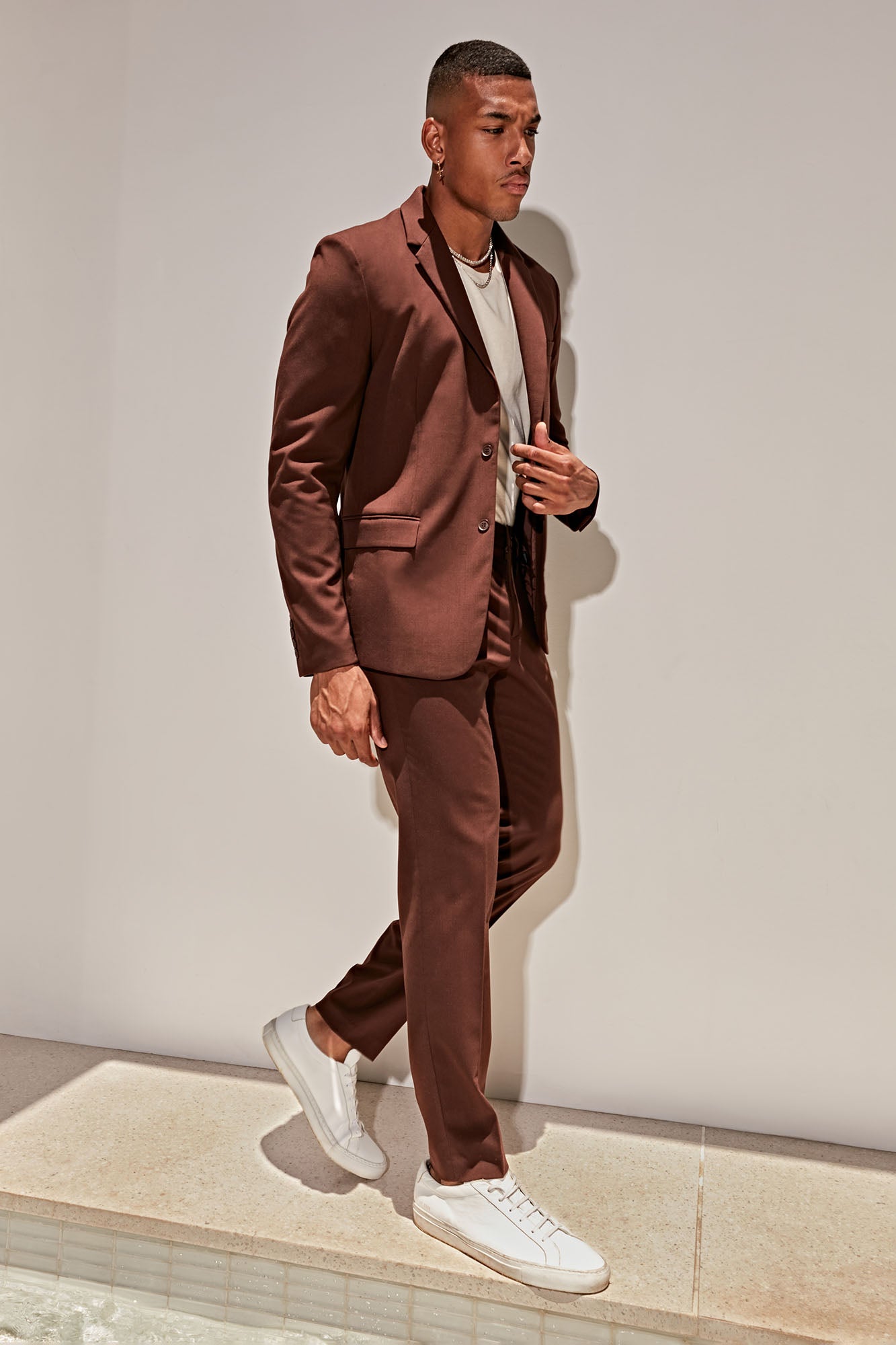 The Modern Stretch Suit Jacket - Brown - Image 4
