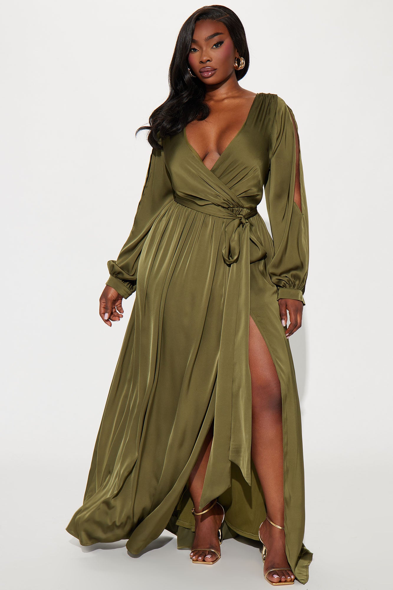 Belle Maxi Dress - Olive - Image 4